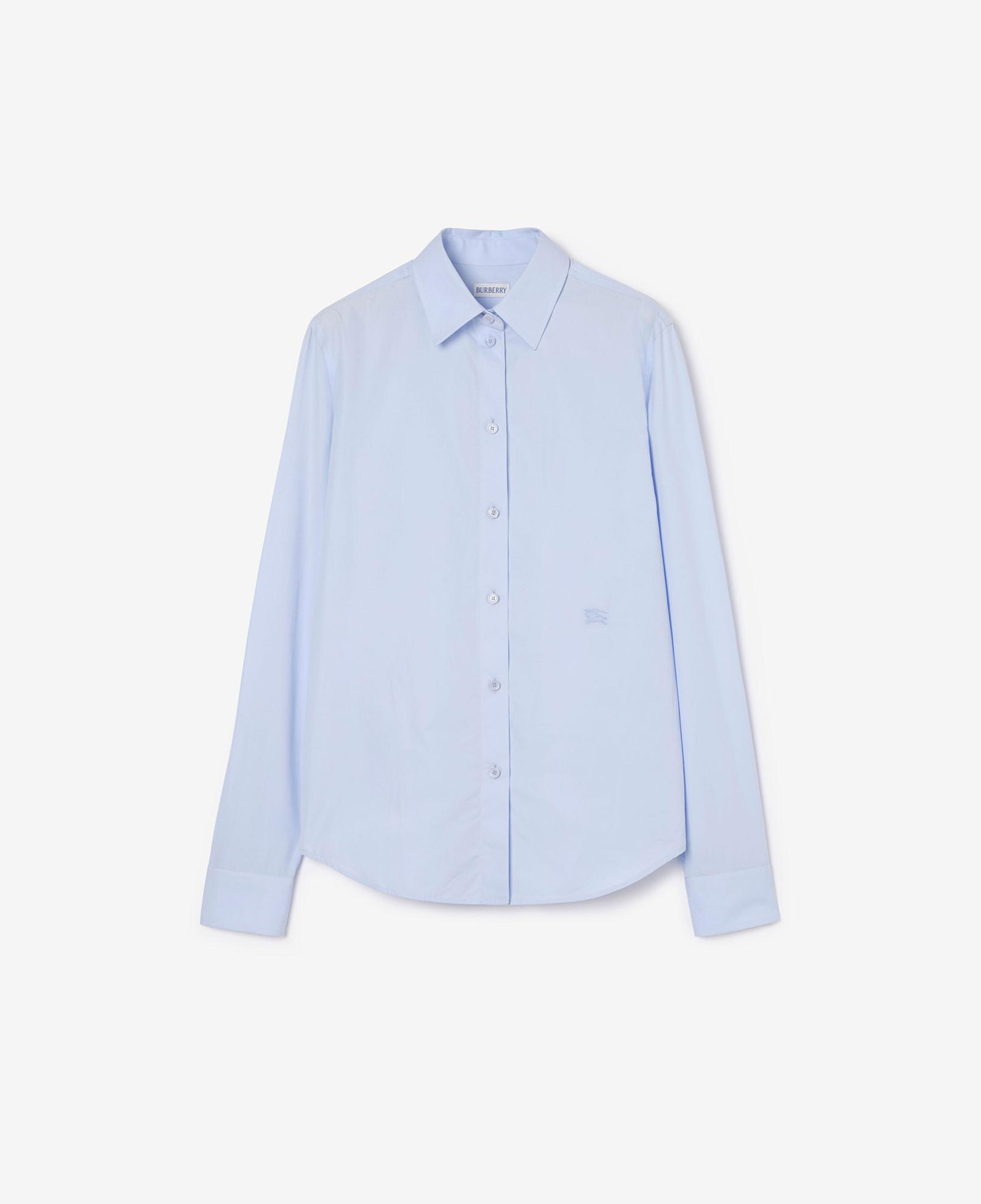 Burberry Regular Fit Cotton Poplin Formal Kadın Mavi Gömlek