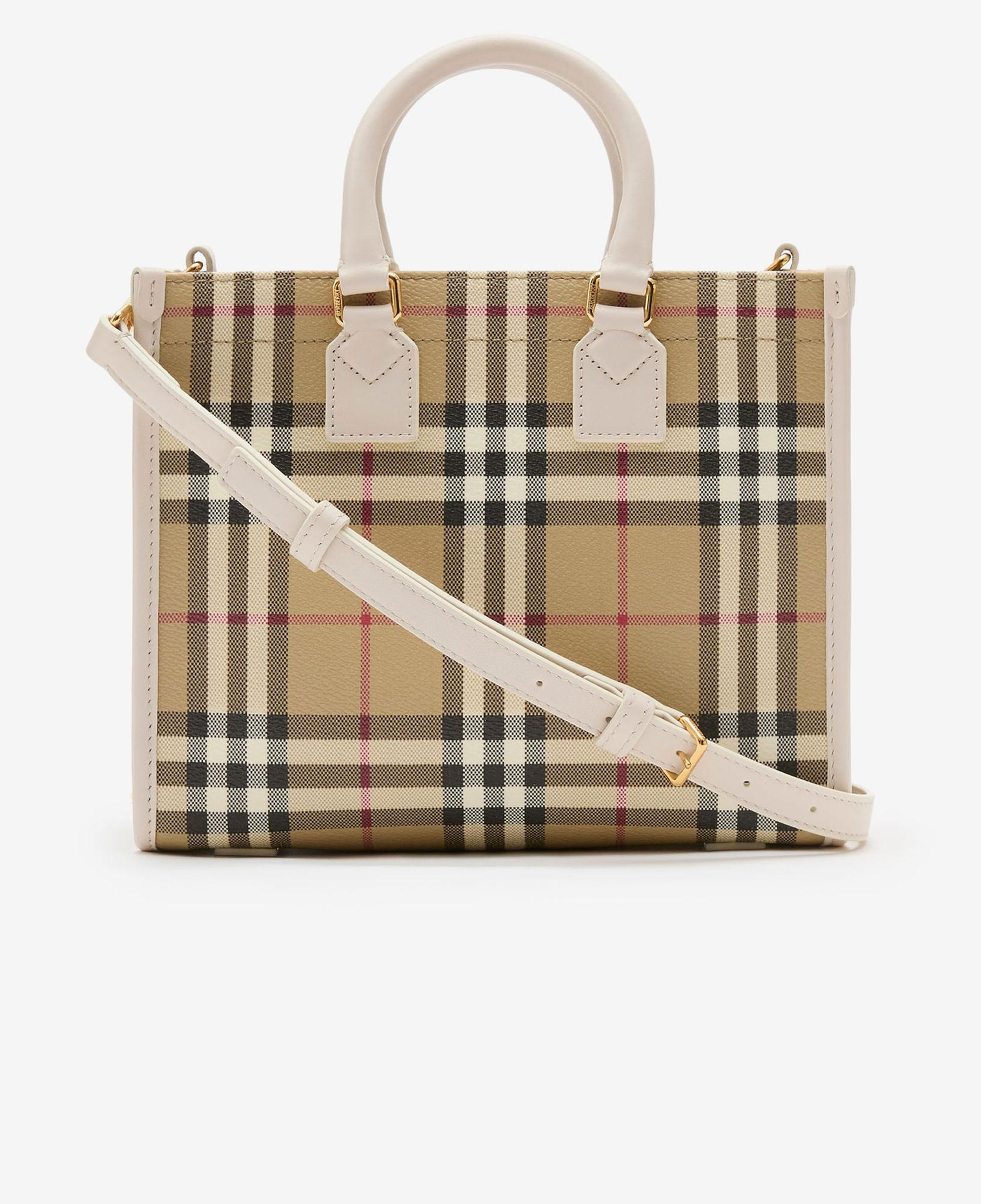 Burberry Mini Freya Tote Kadın Bej Omuz Çantası