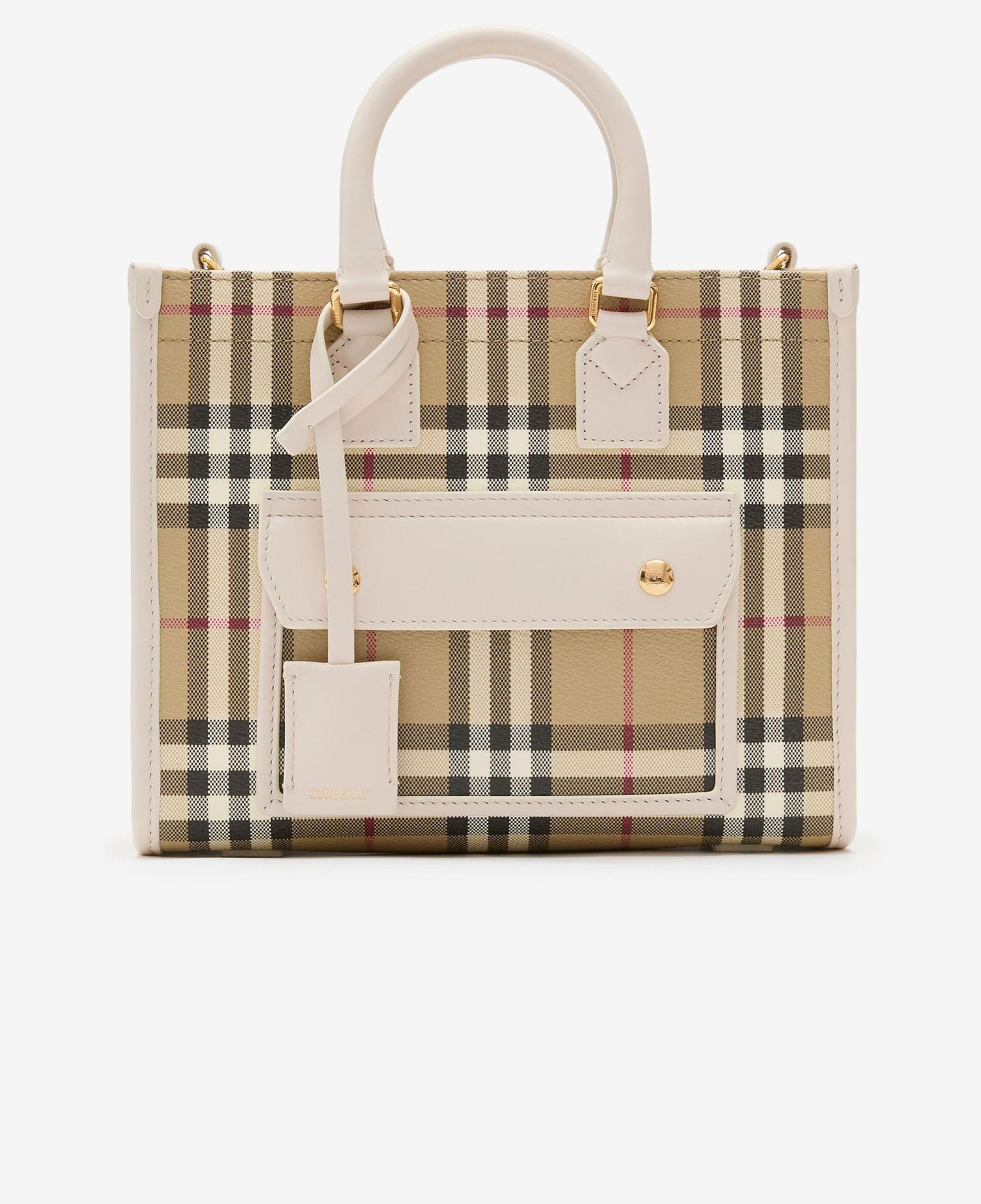 Burberry Mini Freya Tote Kadın Bej Omuz Çantası