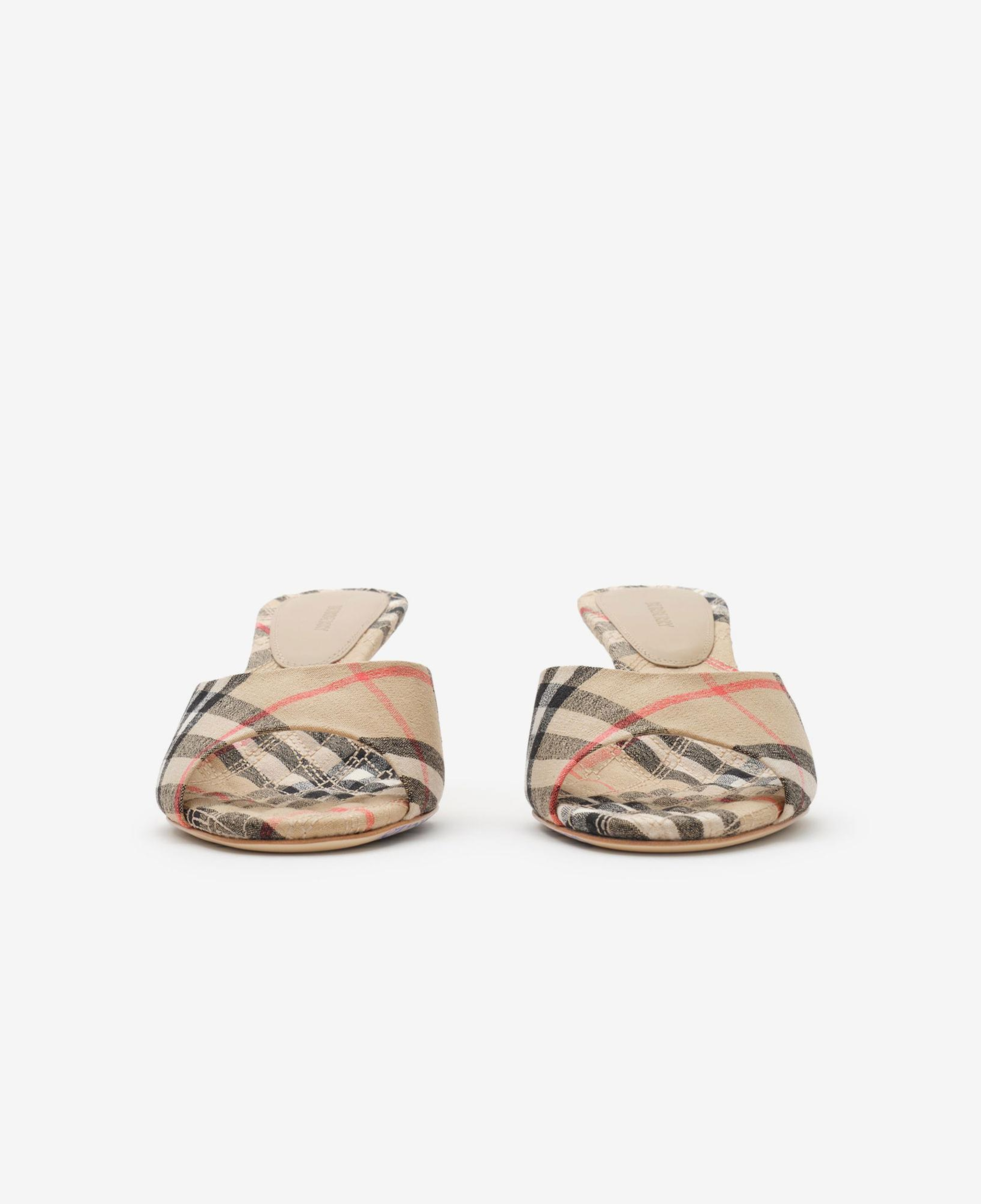 Burberry Check Mews Low Kadın Bej Sandalet