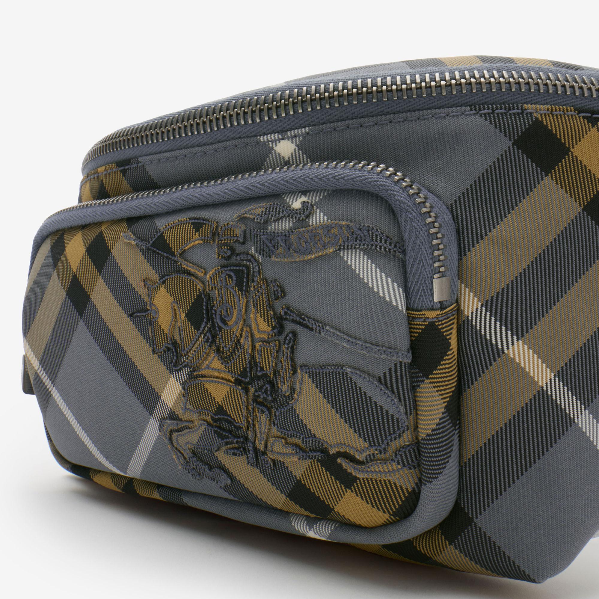 Burberry Small Check Erkek Mavi Bel Çantası