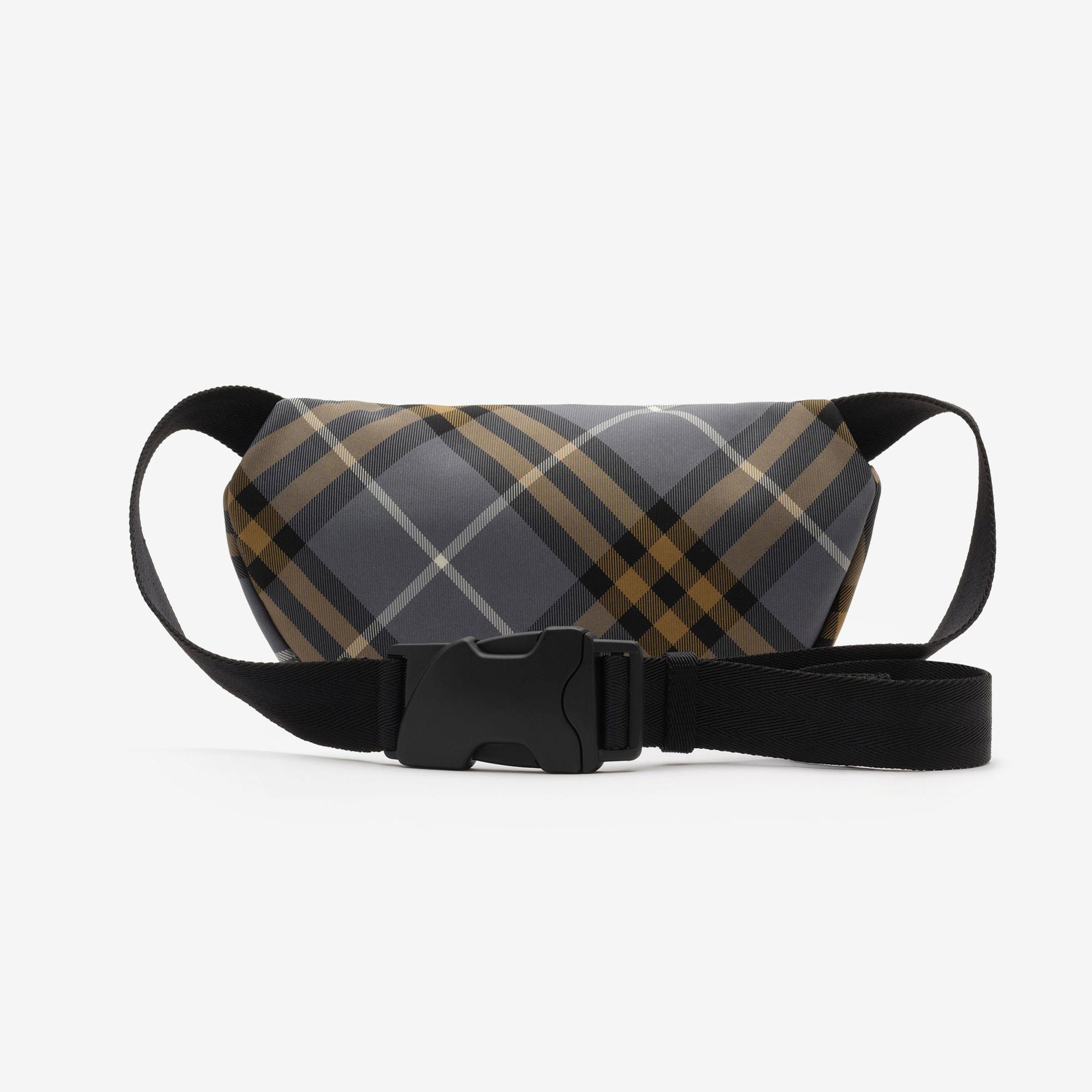 Burberry Small Check Erkek Mavi Bel Çantası