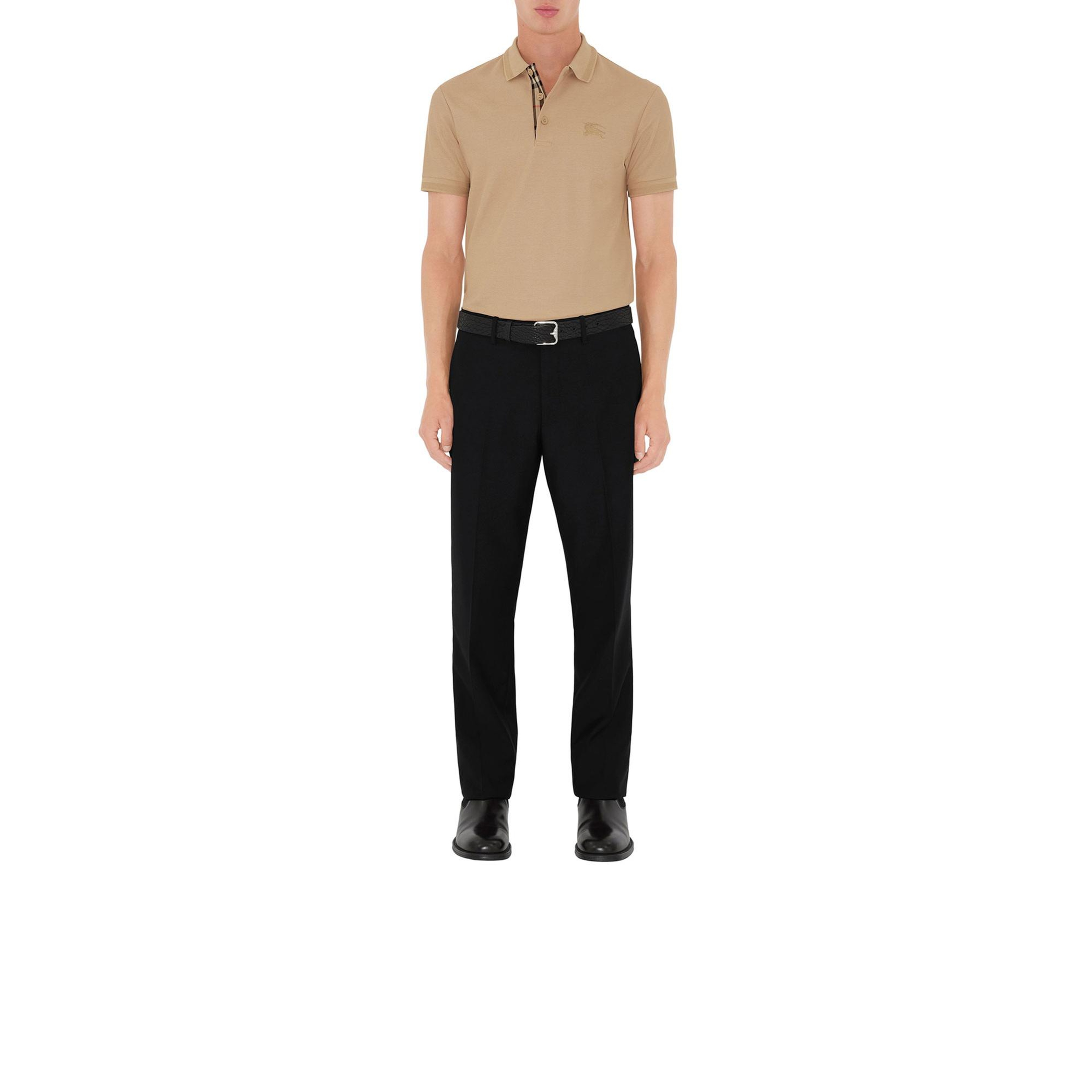 Burberry Cotton Erkek Bej Polo