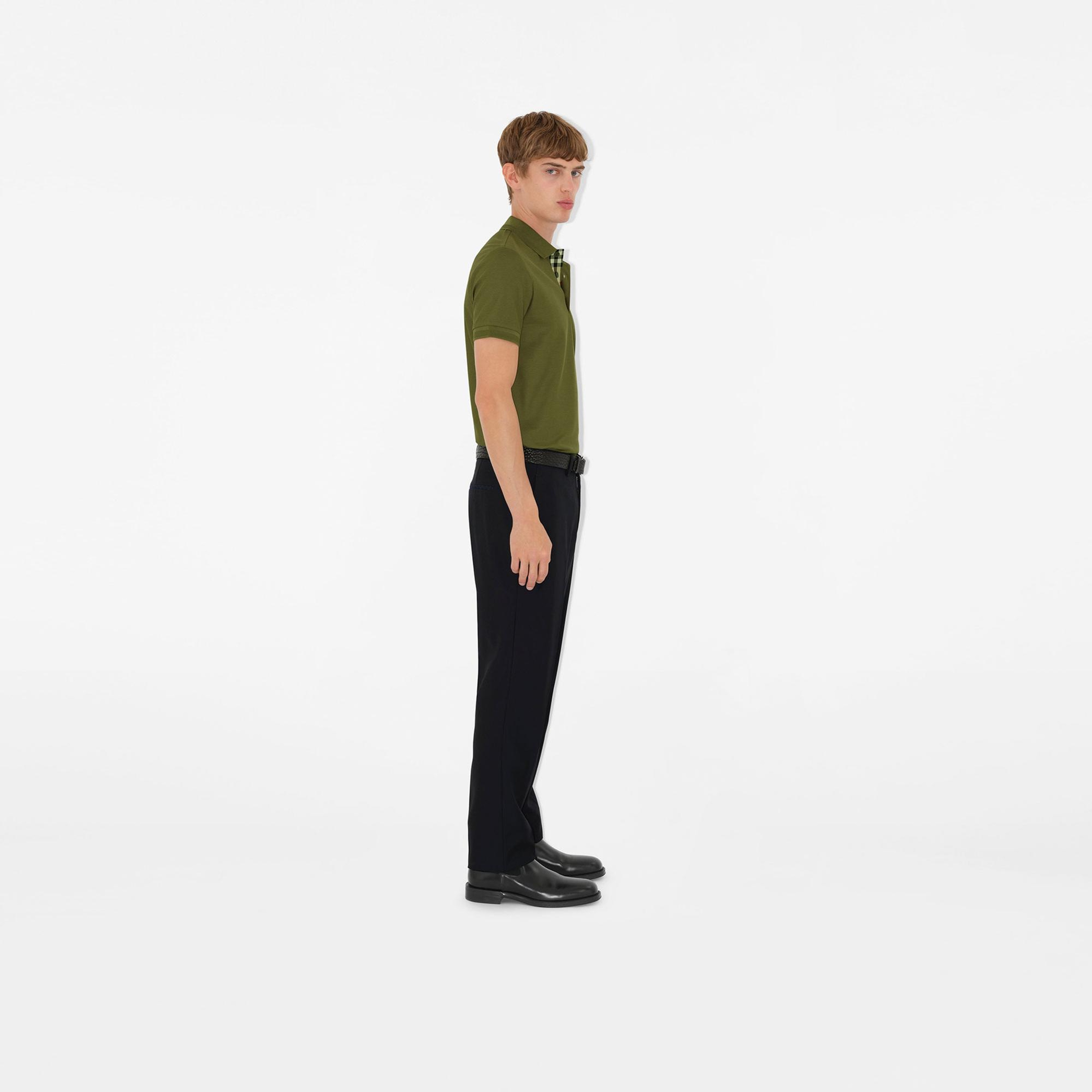 Burberry Cotton Erkek Haki Polo