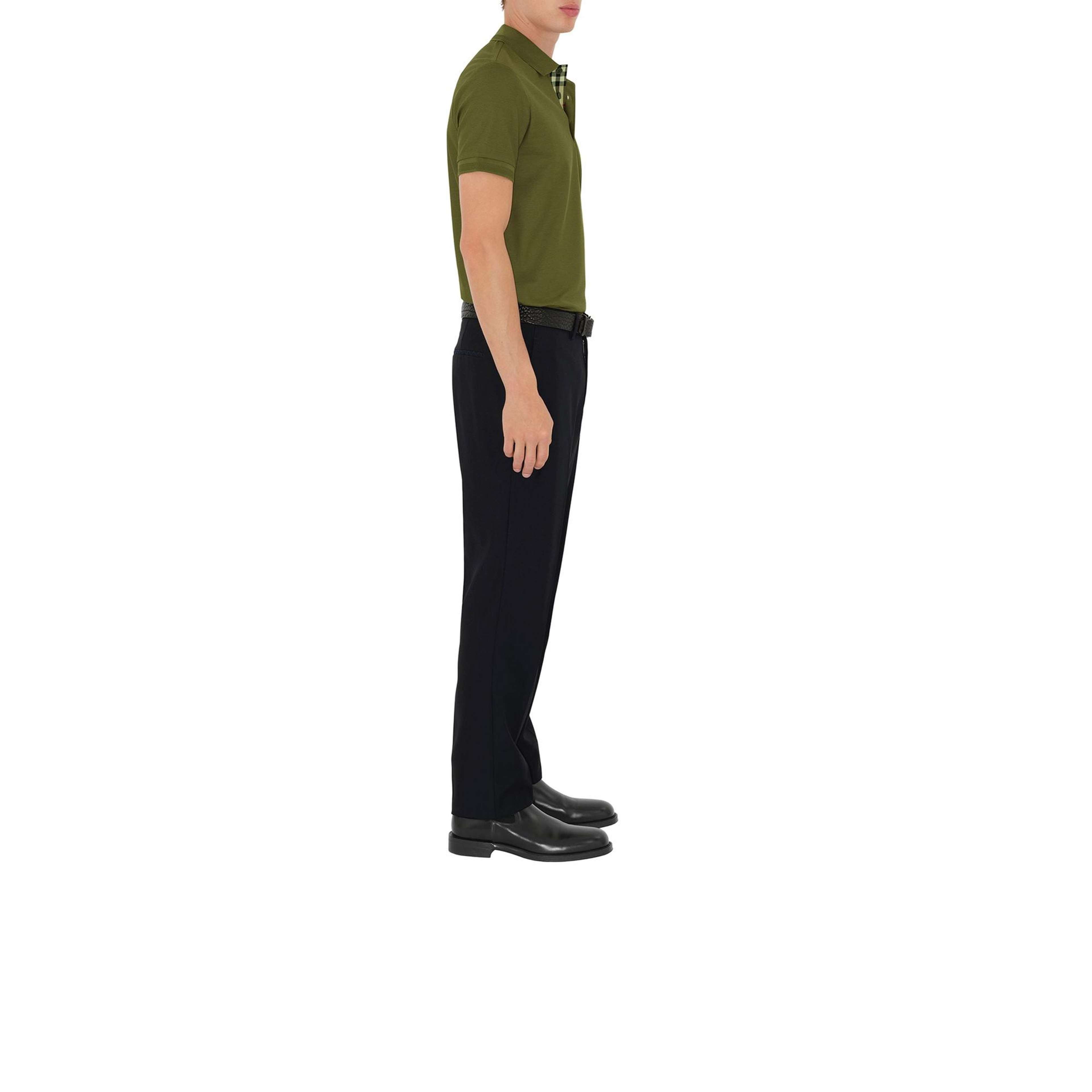 Burberry Cotton Erkek Haki Polo