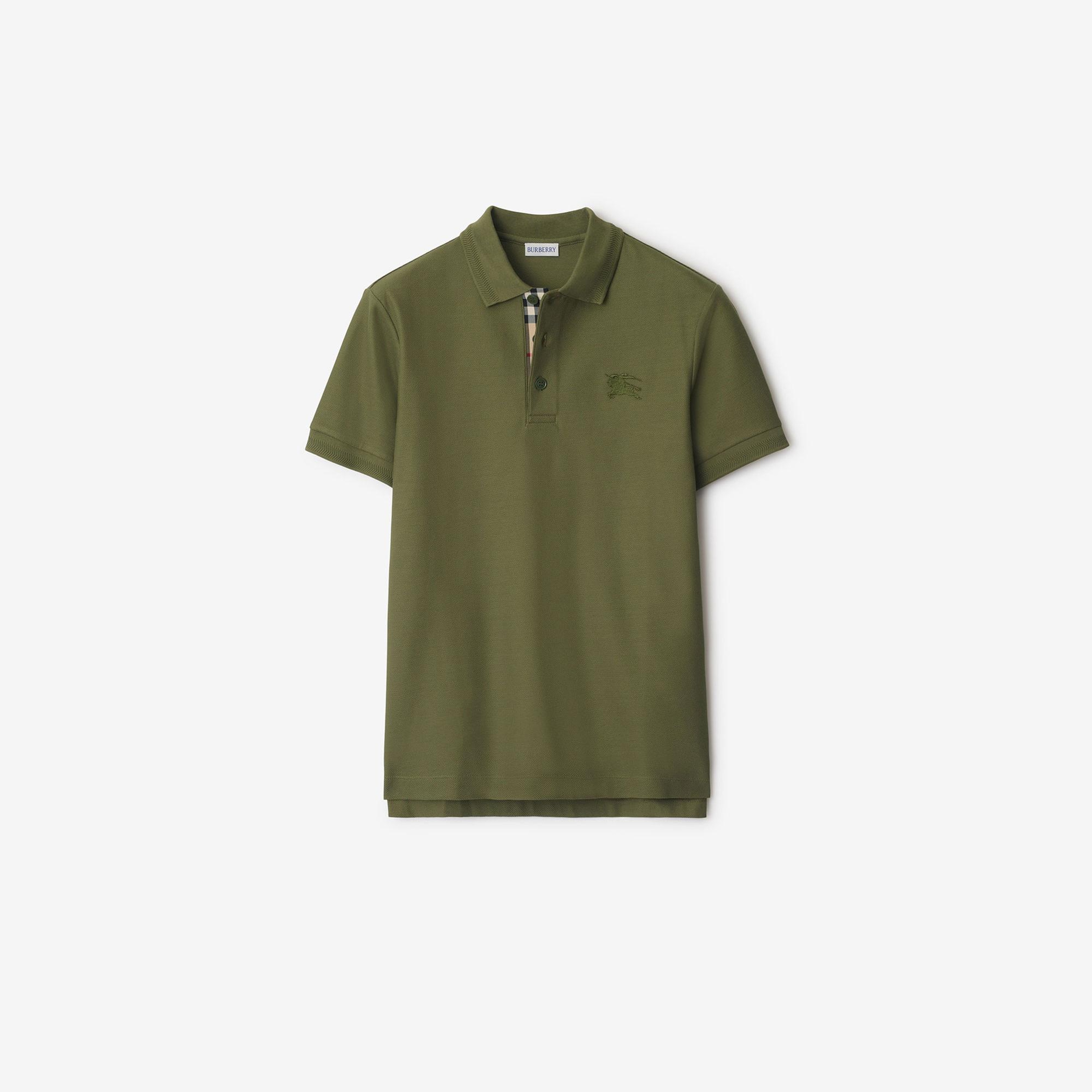 Burberry Cotton Erkek Haki Polo