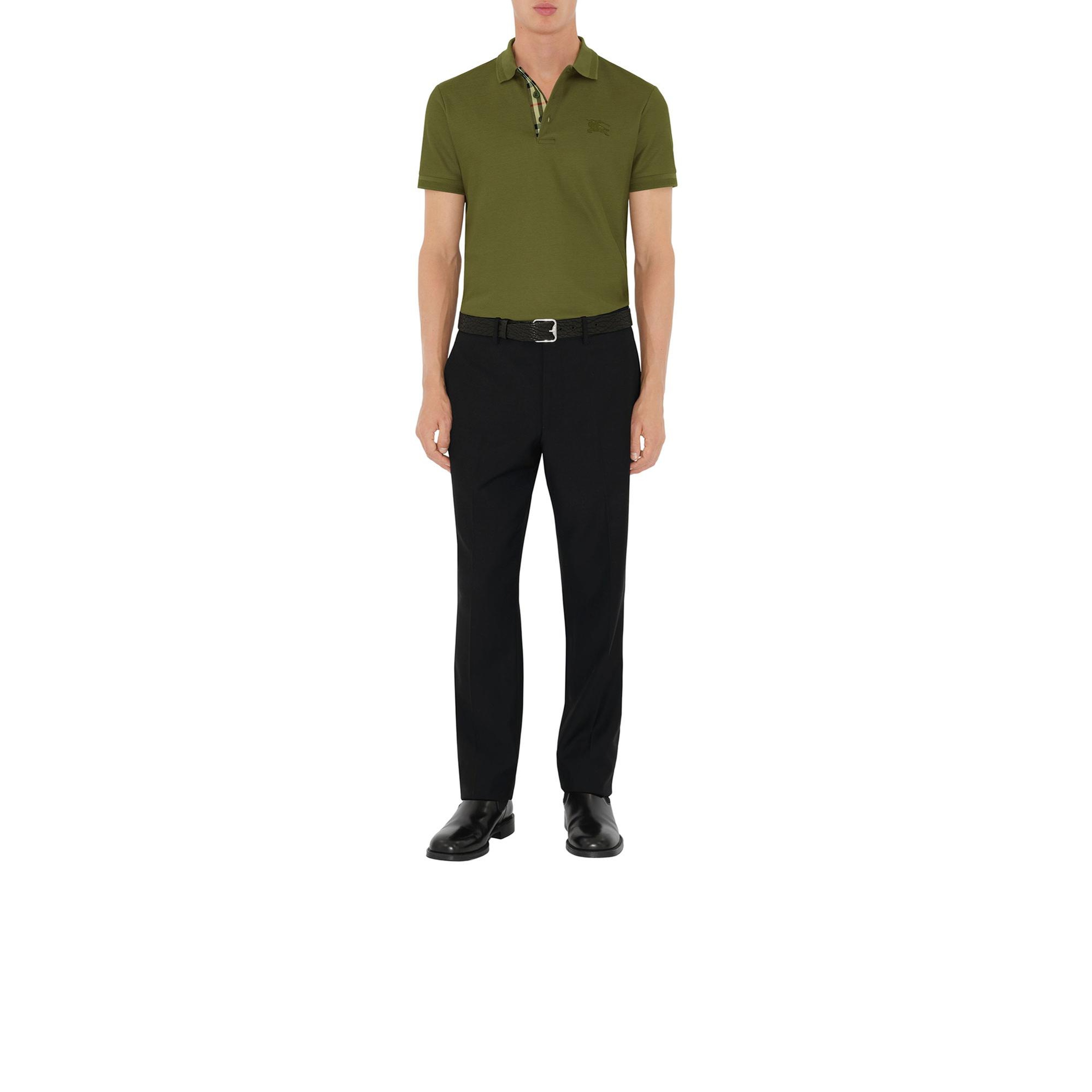 Burberry Cotton Erkek Haki Polo
