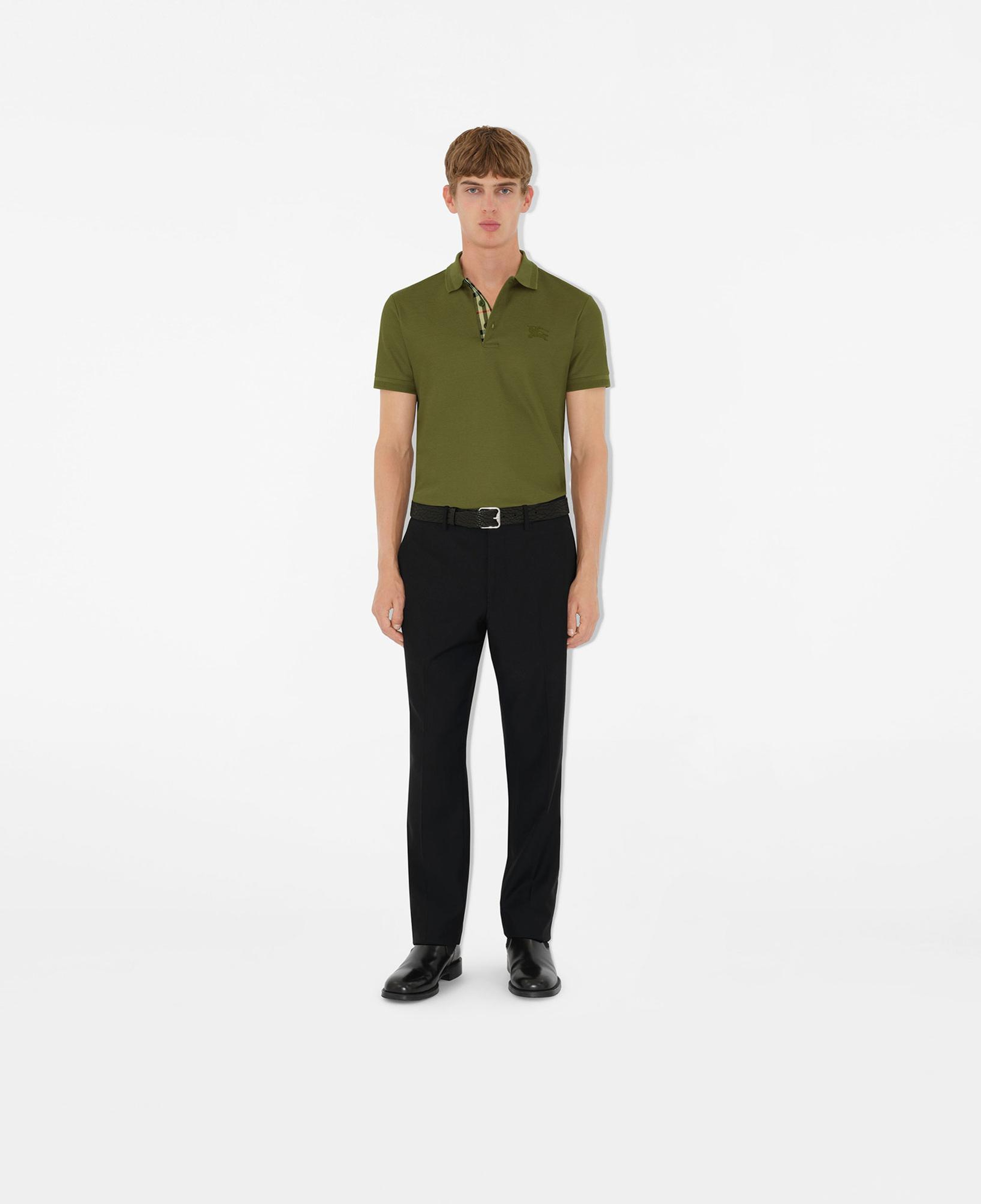 Burberry Cotton Erkek Haki Polo