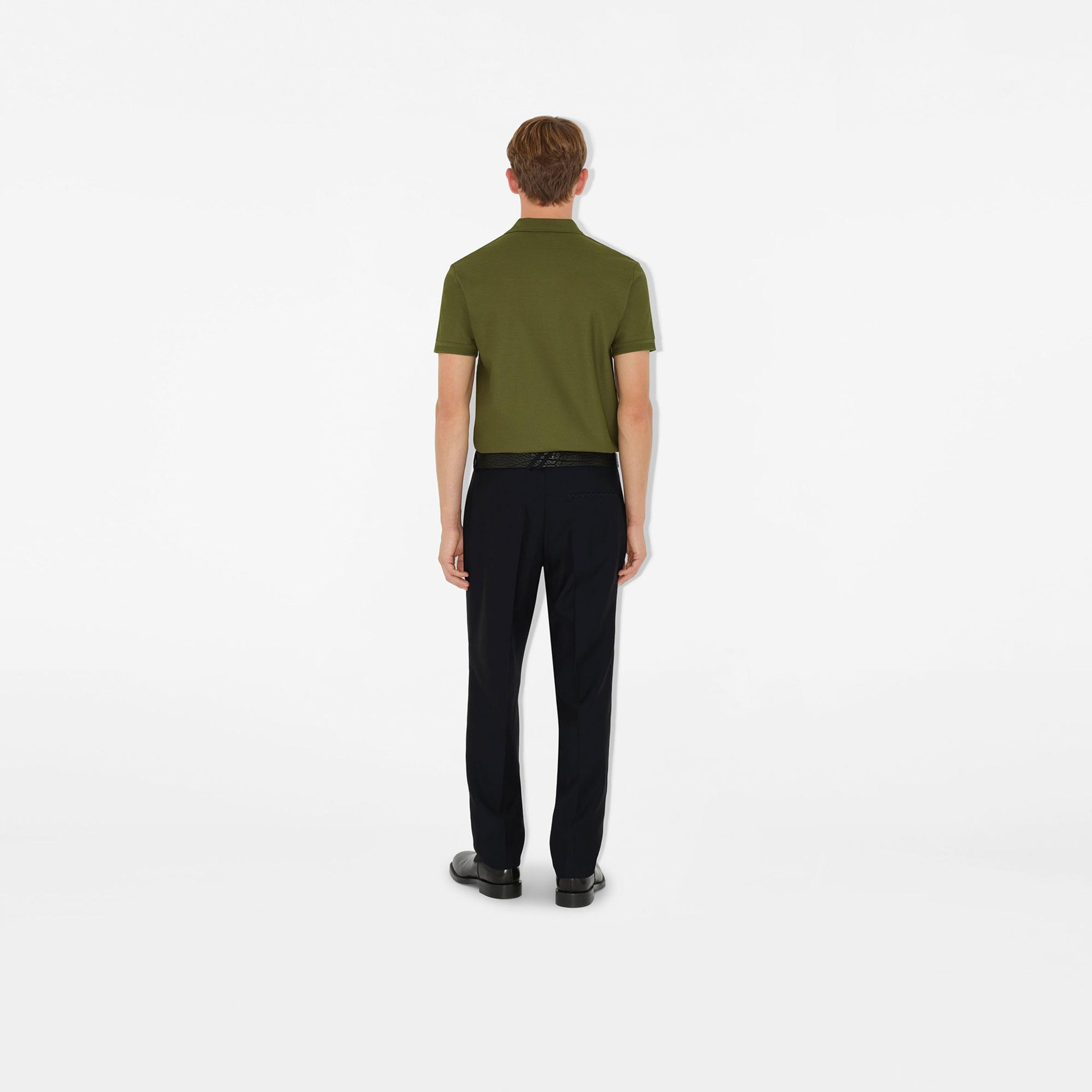 Burberry Cotton Erkek Haki Polo