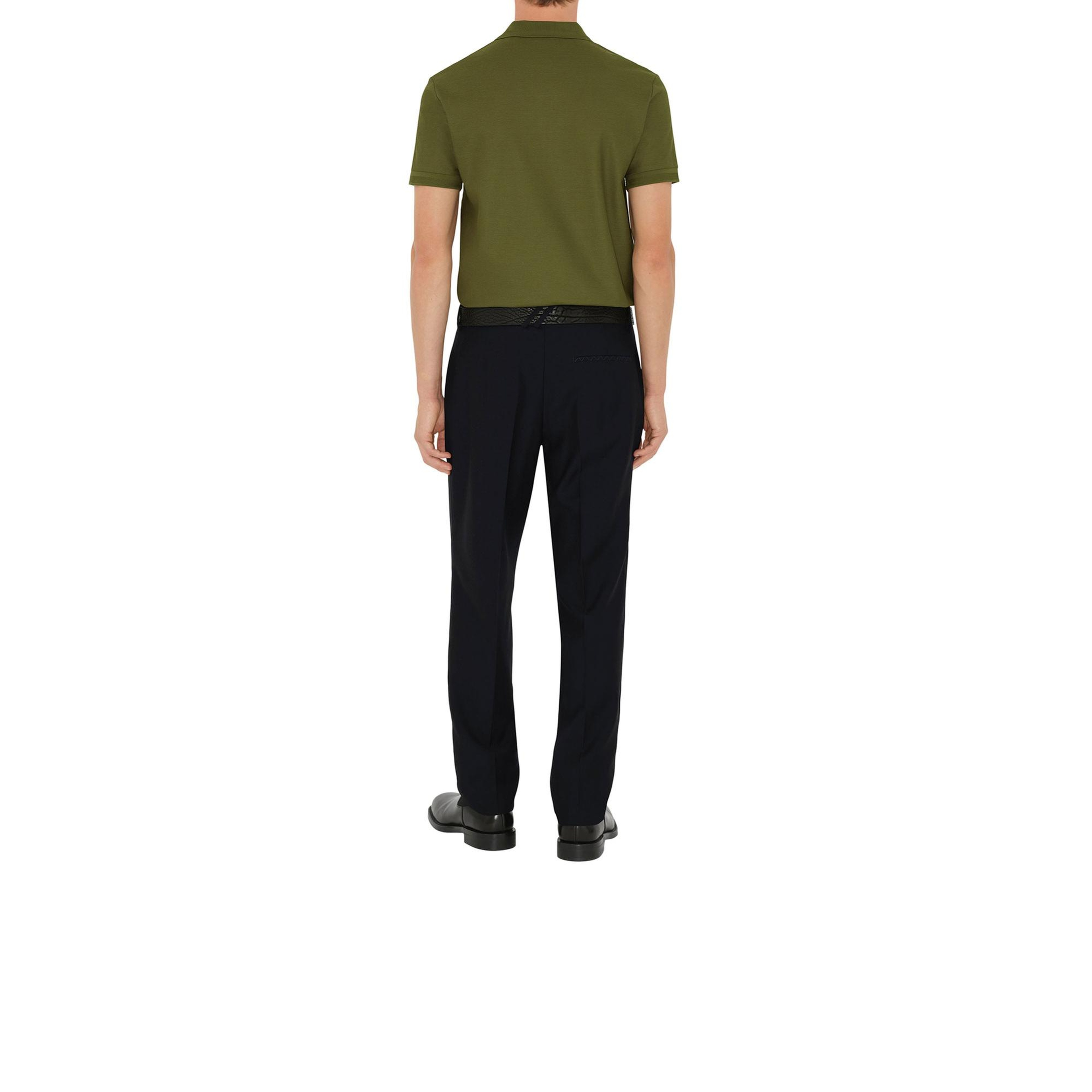 Burberry Cotton Erkek Haki Polo
