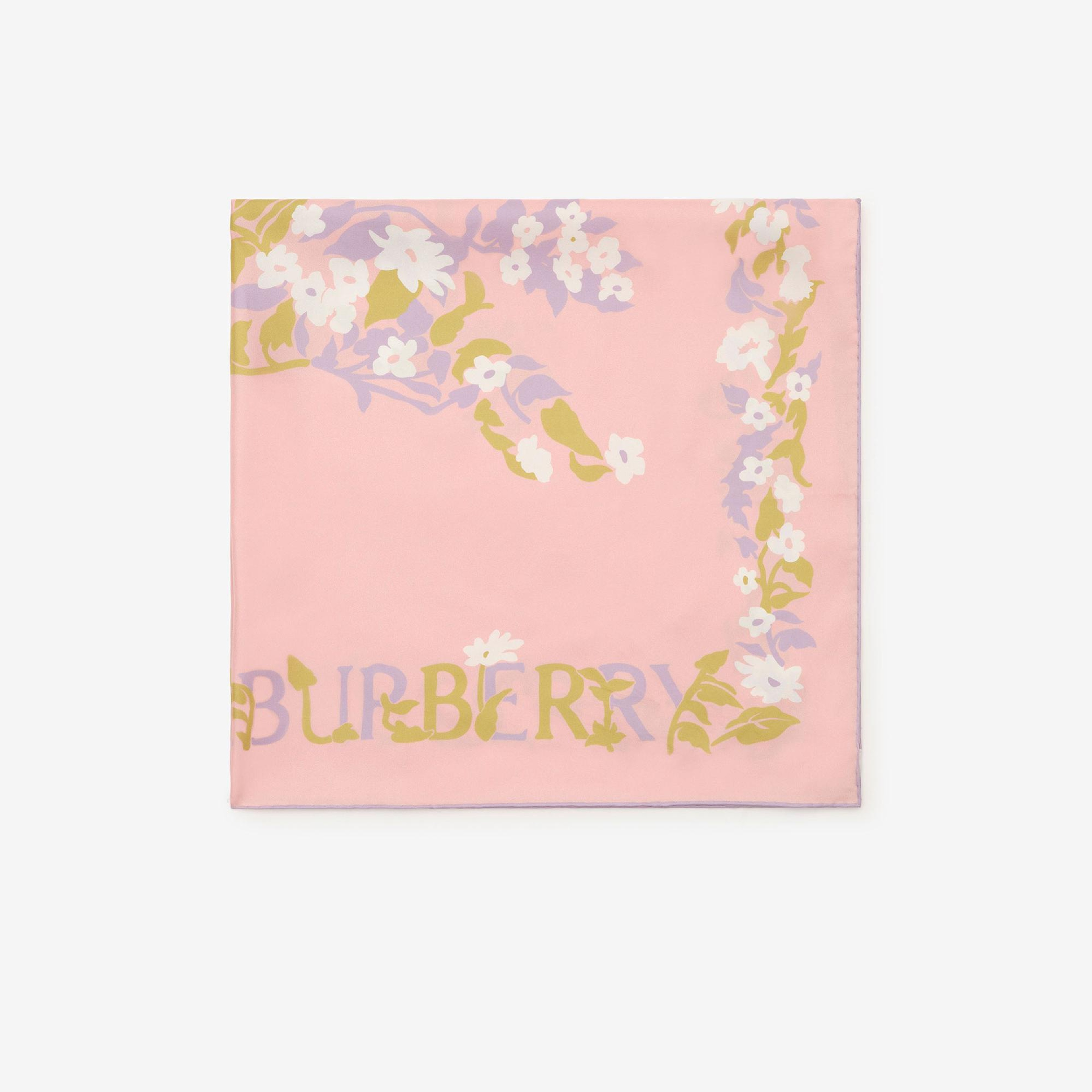 Burberry Floral Ekd Silk Kadın Pembe Eşarp
