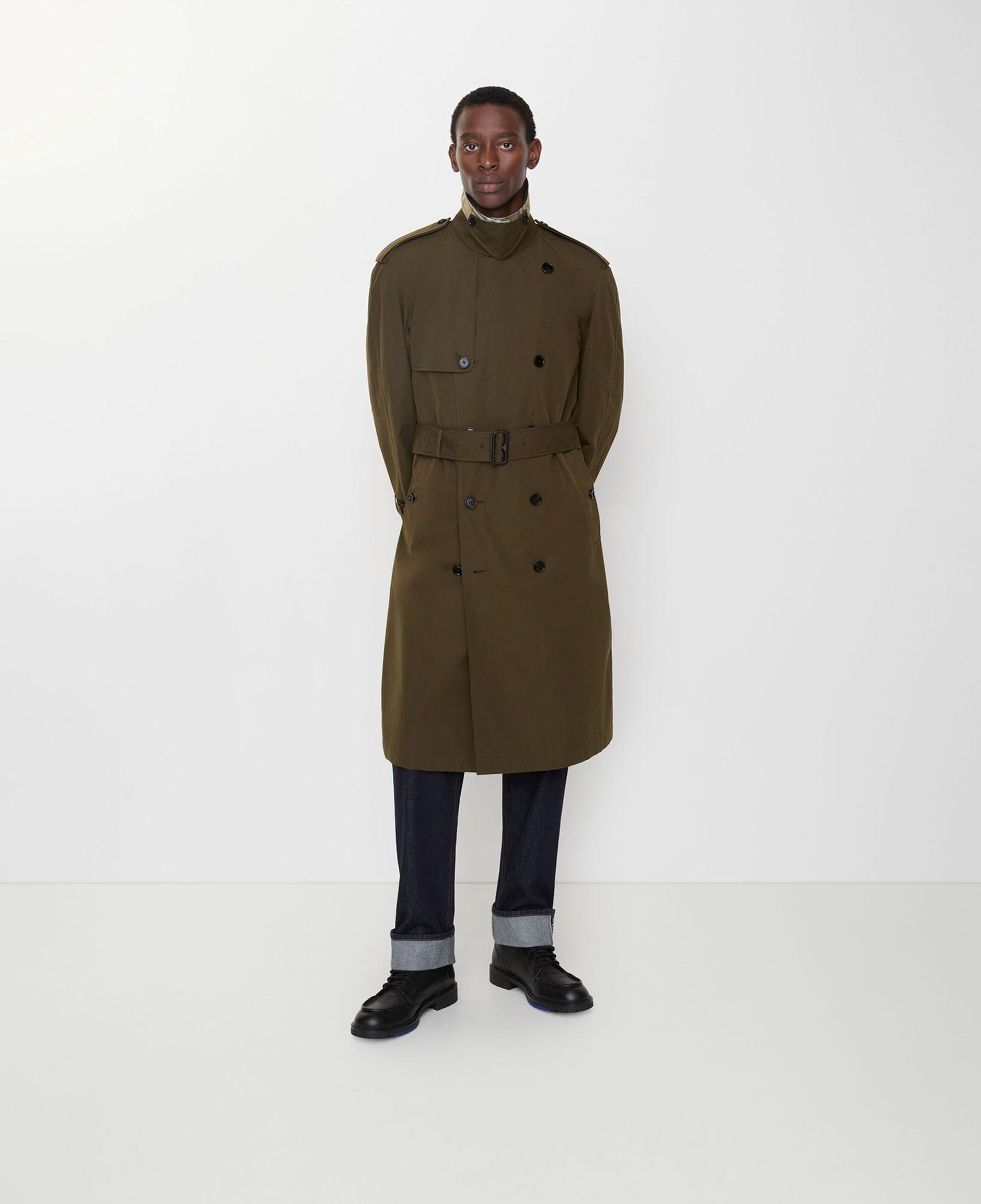 Burberry Long Lightweight Cotton Erkek Haki Trençkot