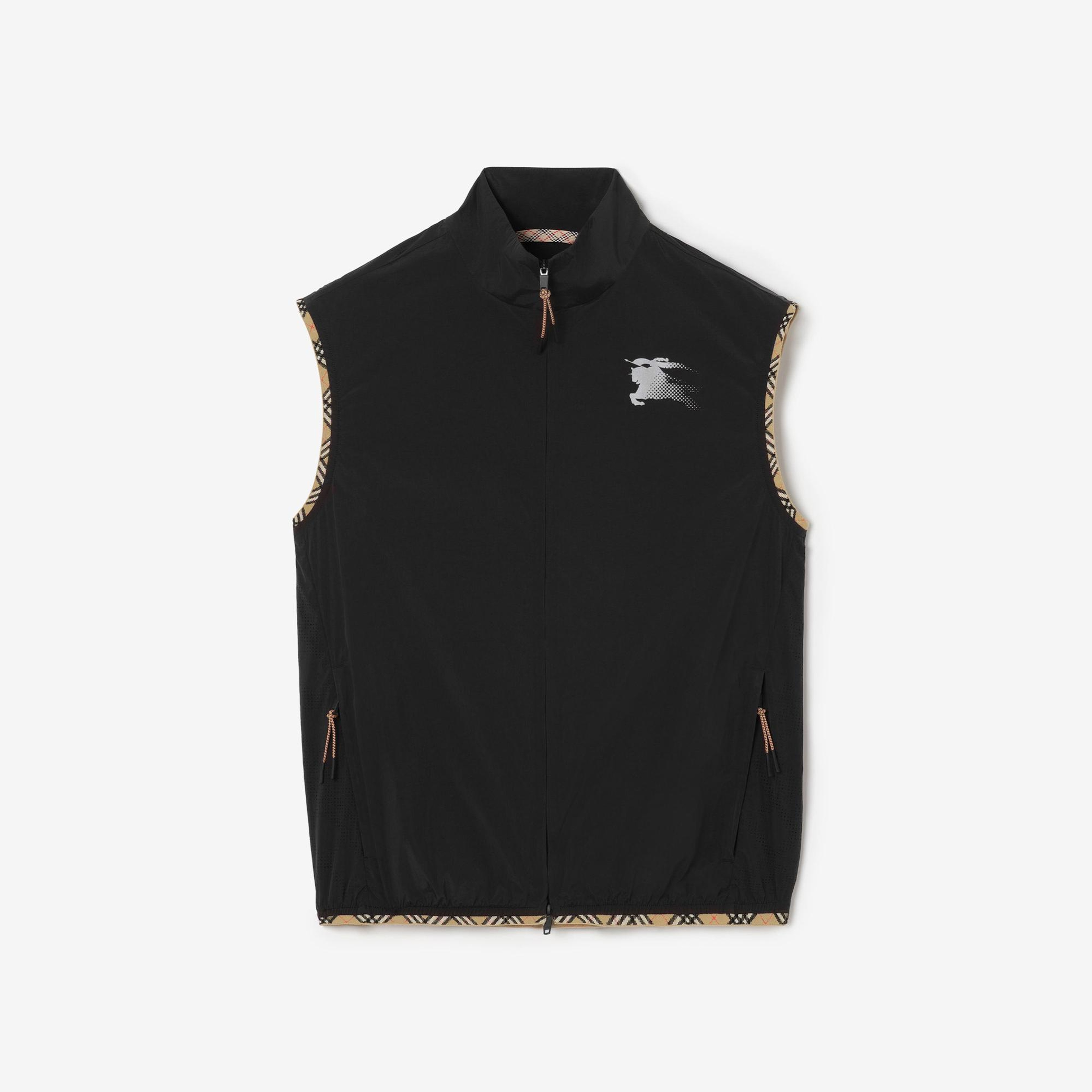 Burberry Nylon Gilet Erkek Siyah Yelek