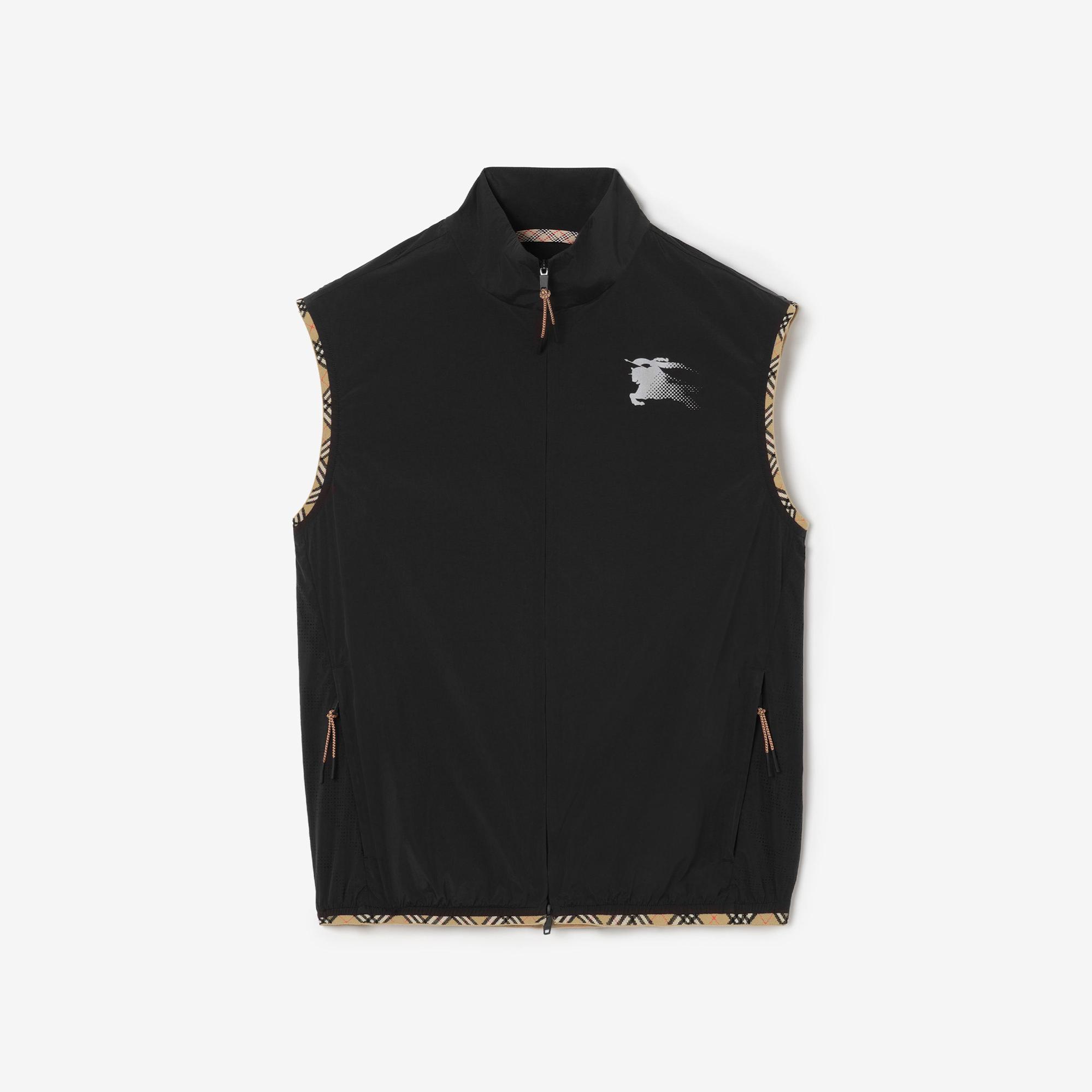 Burberry Nylon Gilet Erkek Siyah Yelek