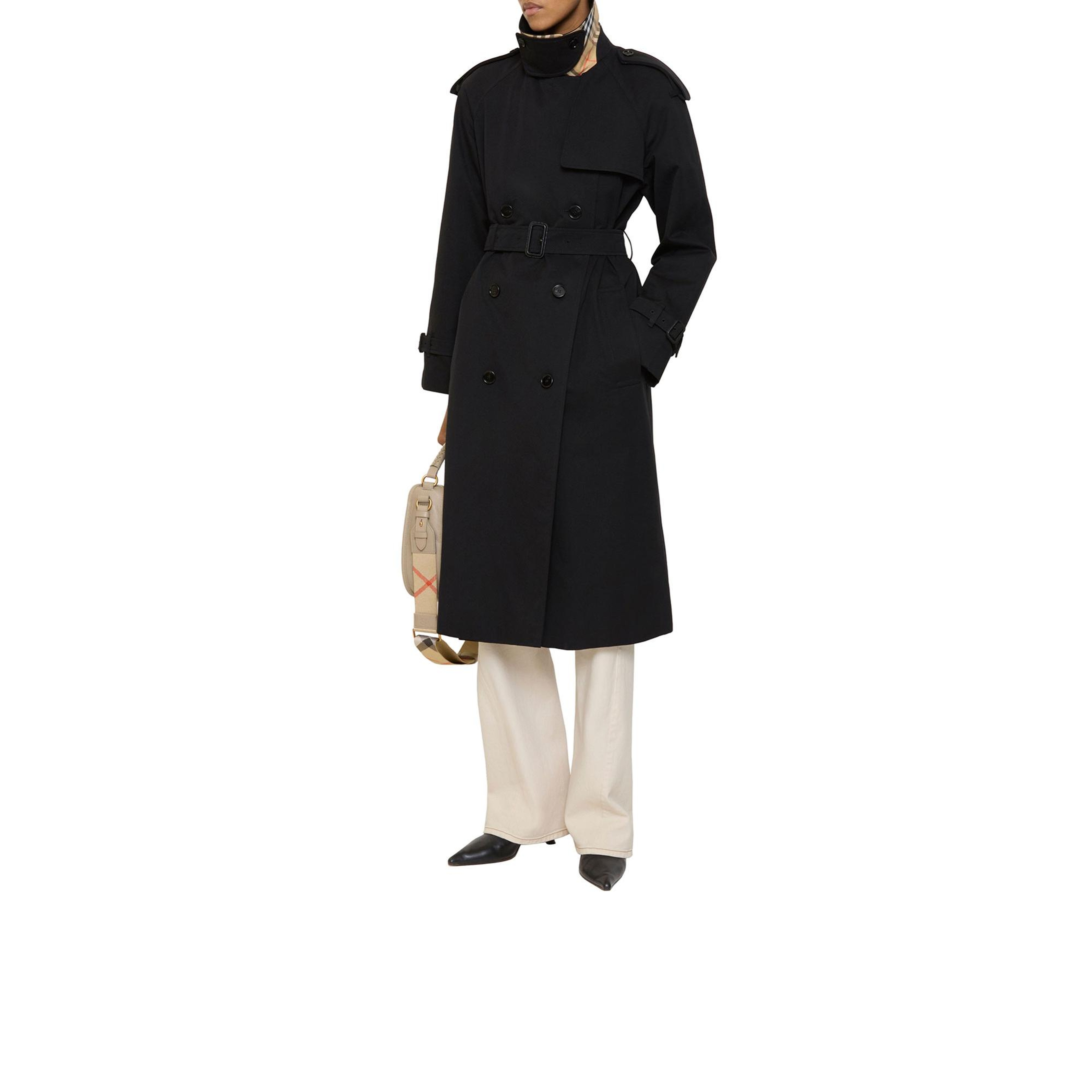 Burberry Long Castleford Kadın Siyah Trençkot