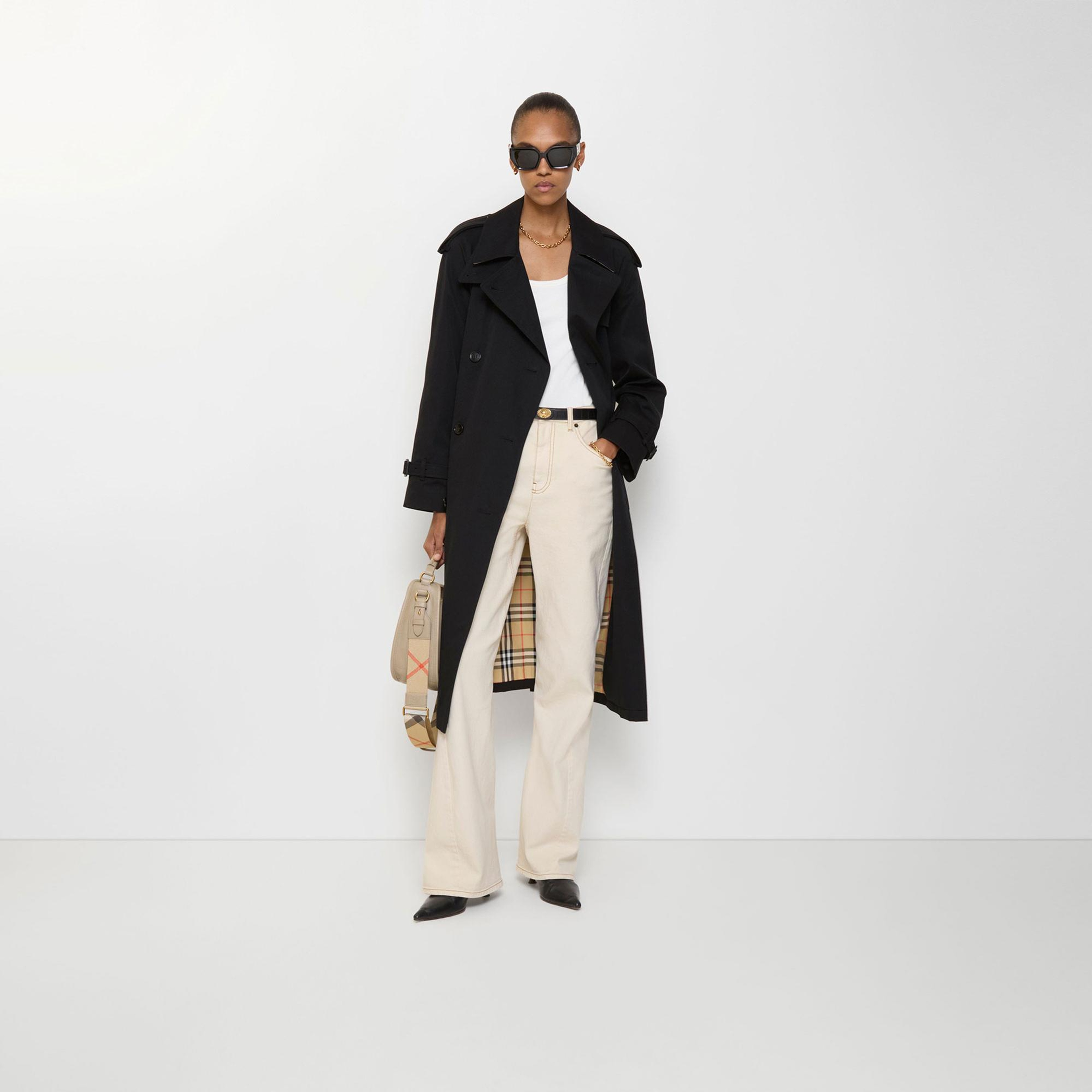 Burberry Long Castleford Kadın Siyah Trençkot