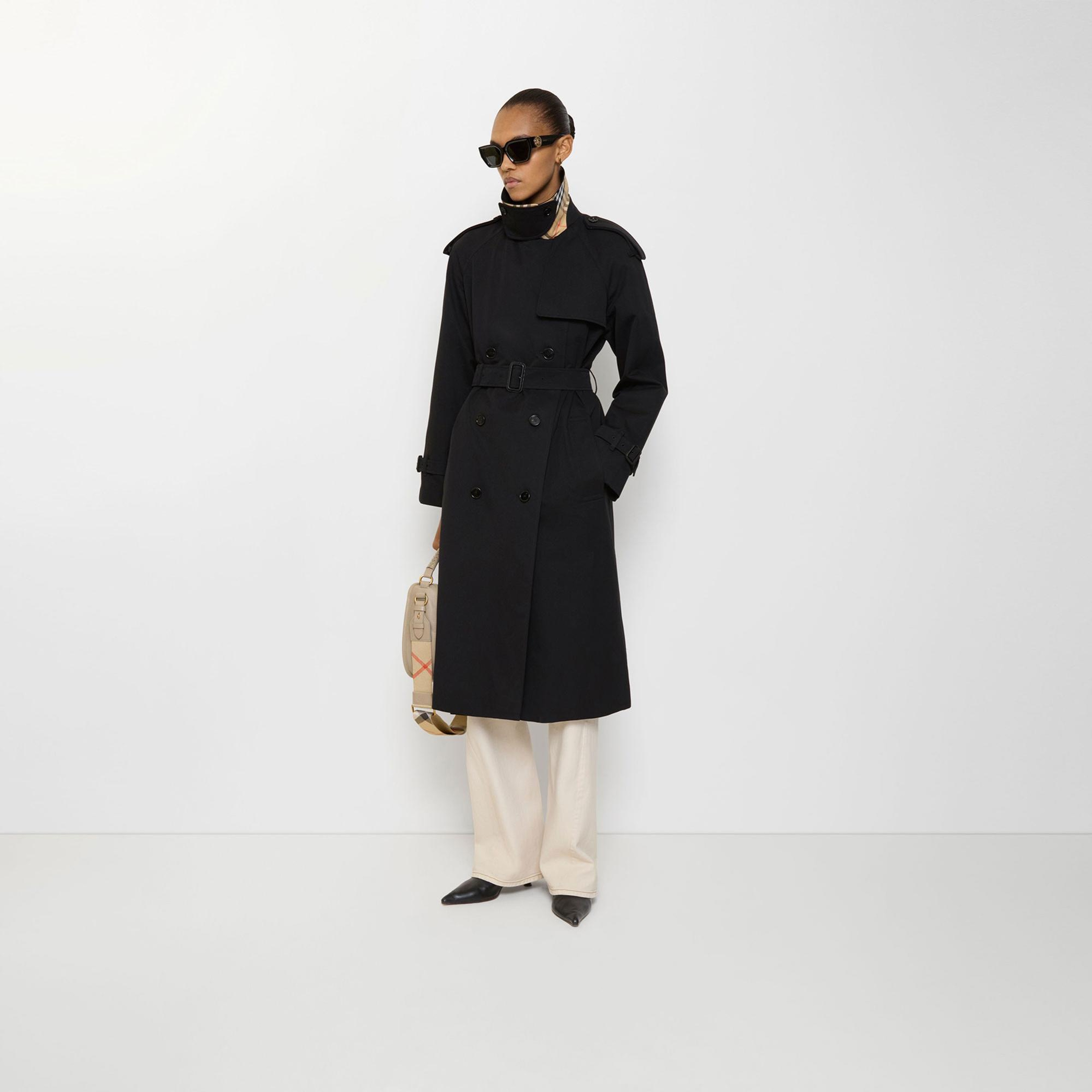 Burberry Long Castleford Kadın Siyah Trençkot