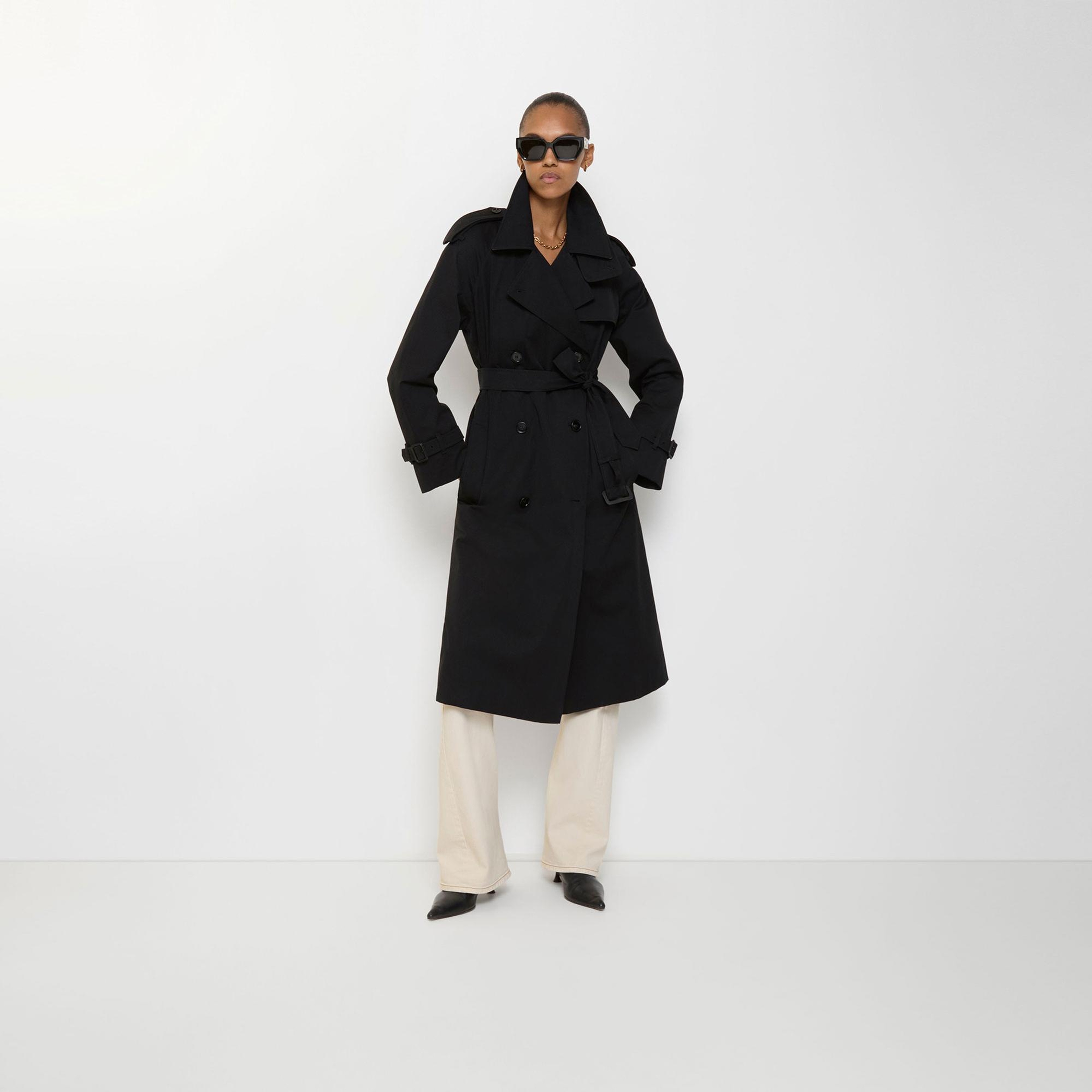 Burberry Long Castleford Kadın Siyah Trençkot