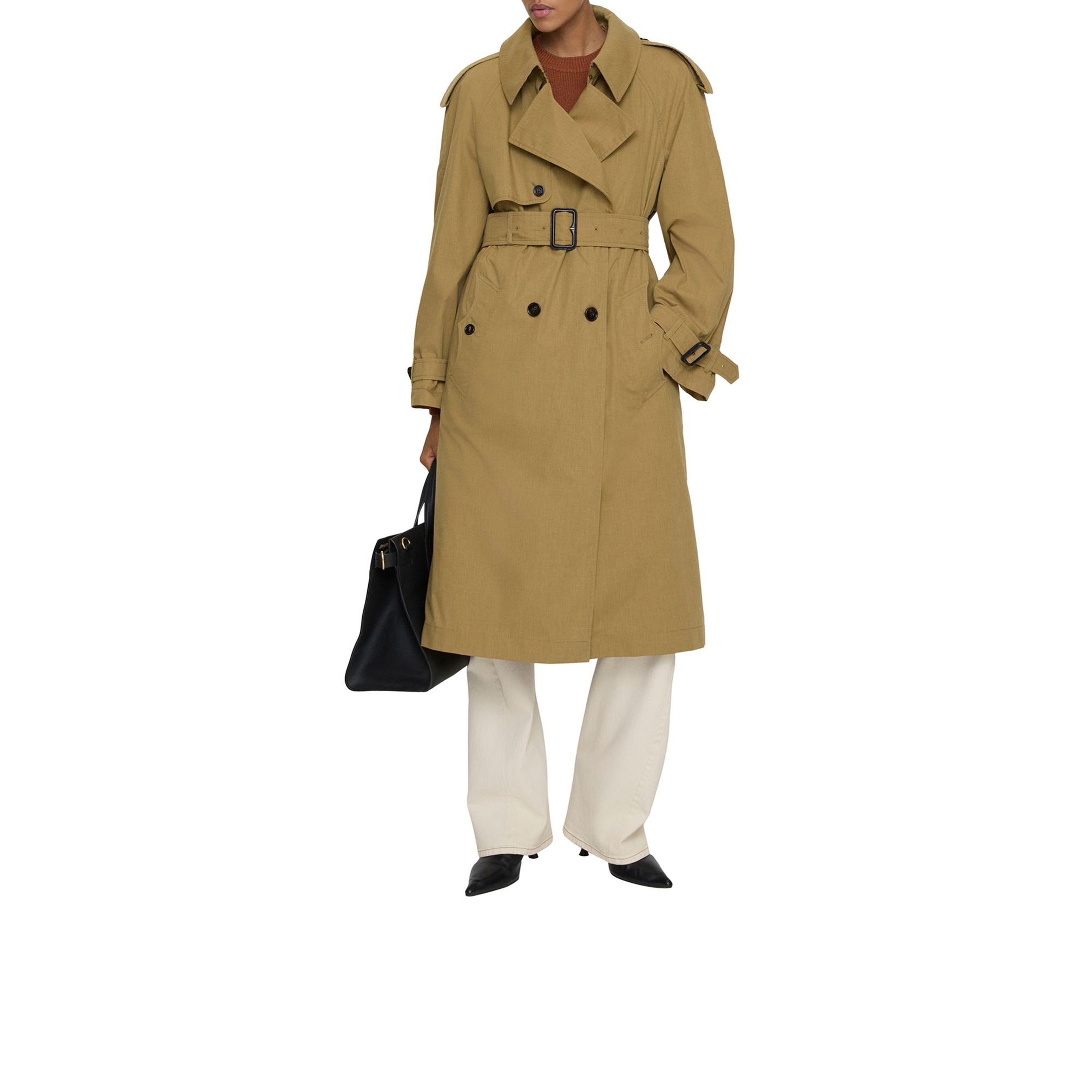 Burberry Long Canvas Fitzrovia With Warmer Kadın Kahverengi Trençkot