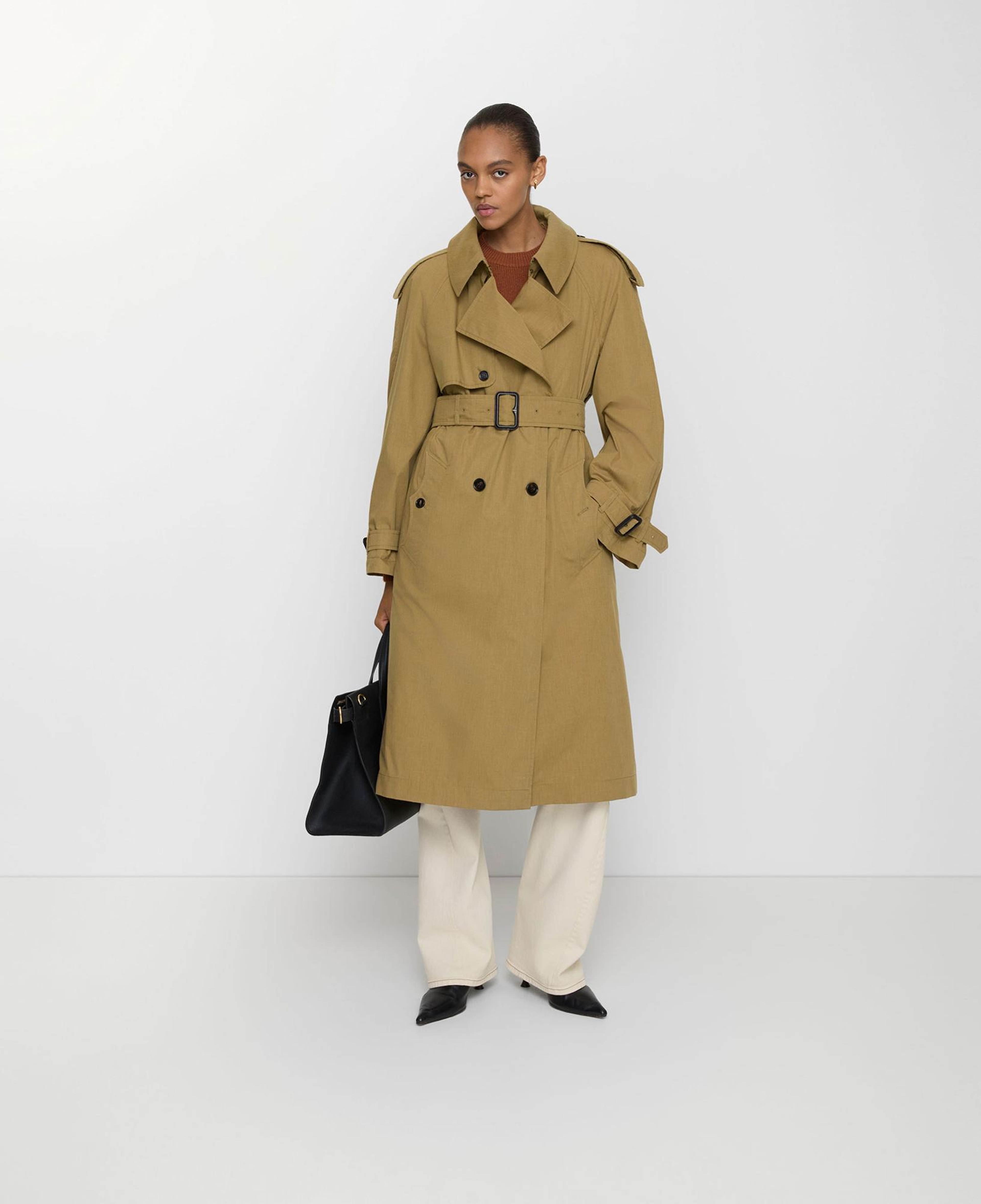 Burberry Long Canvas Fitzrovia With Warmer Kadın Kahverengi Trençkot