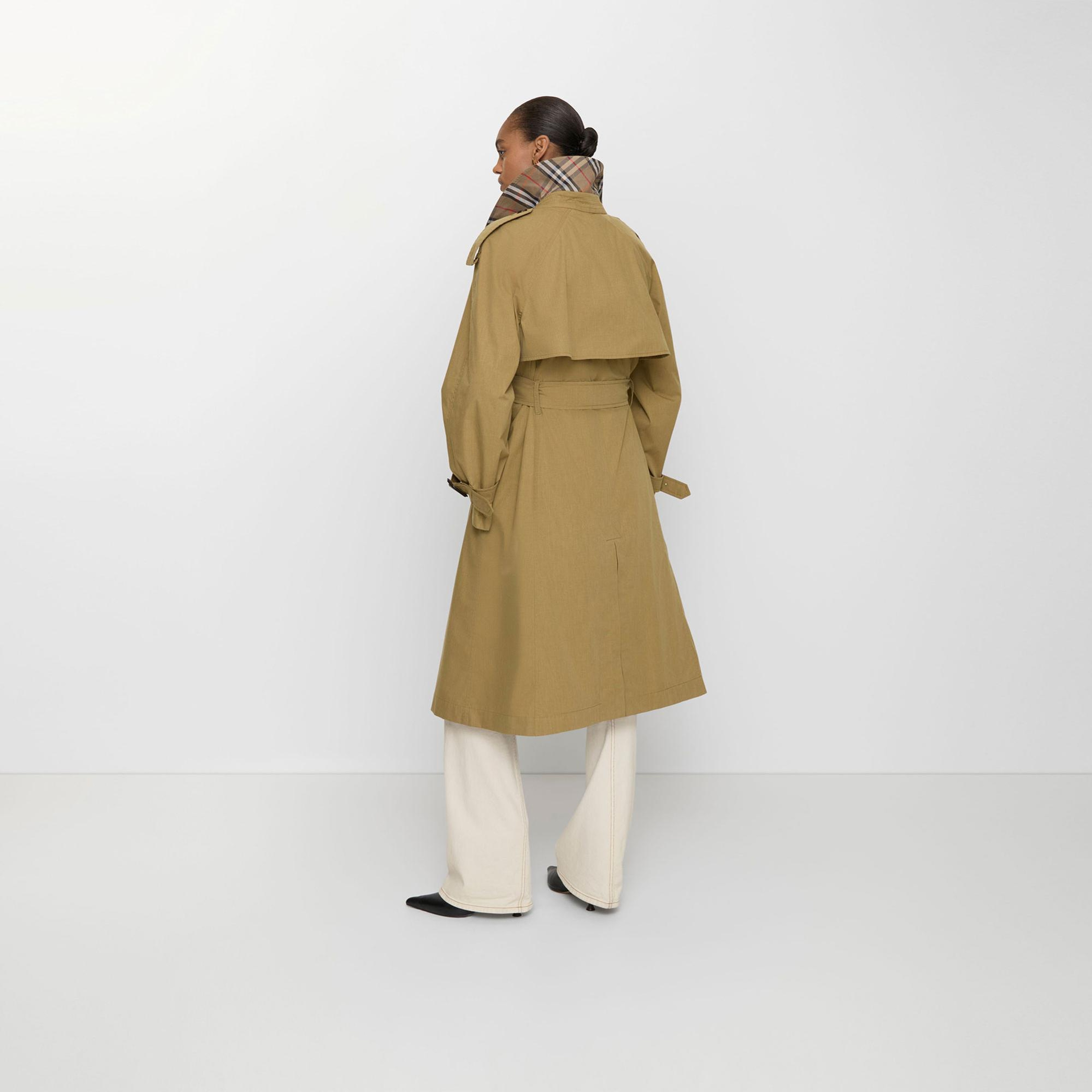 Burberry Long Canvas Fitzrovia With Warmer Kadın Kahverengi Trençkot