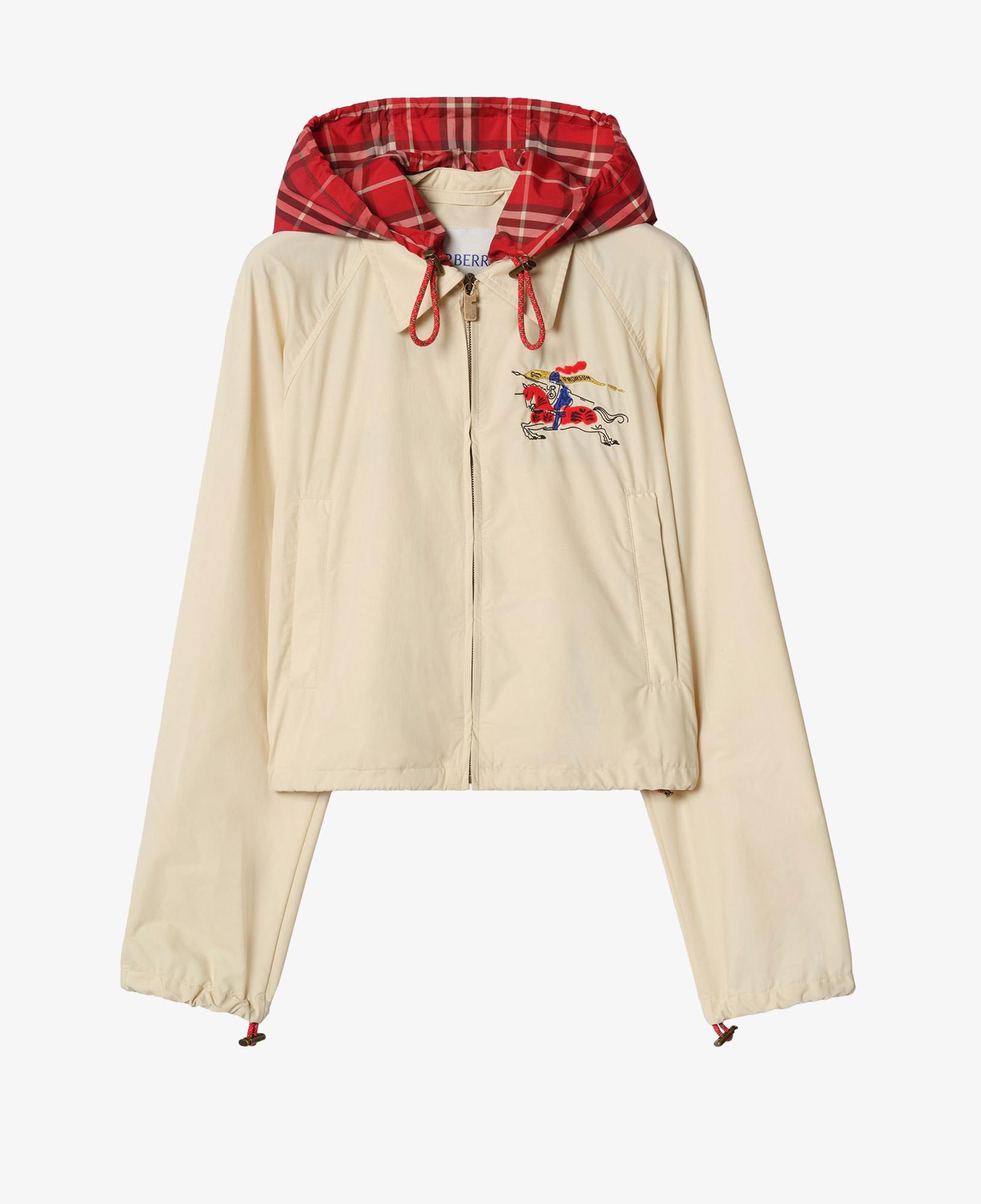 Burberry Cropped Newcott Hooded Kadın Krem Mont