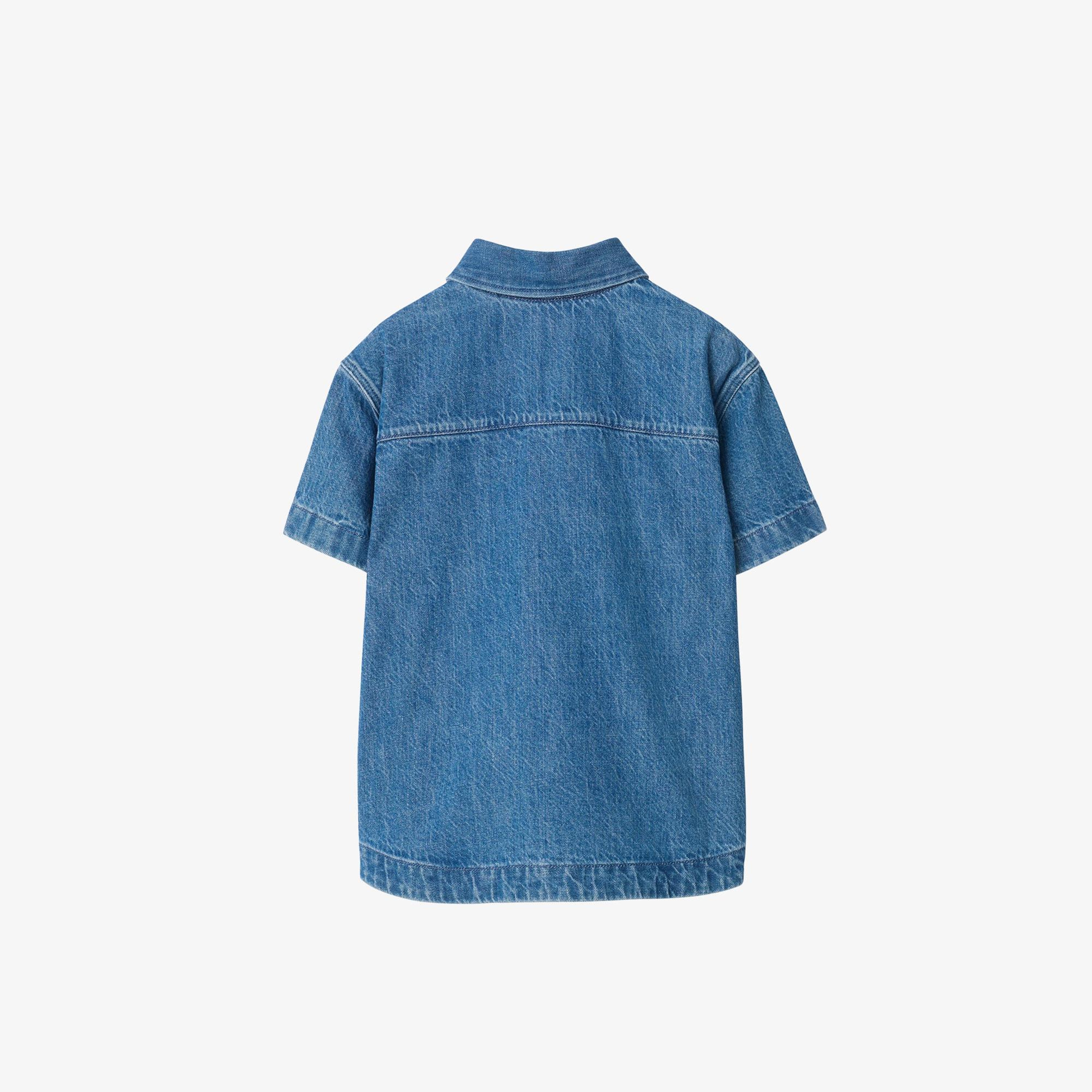 Burberry Denim Çocuk Mavi Gömlek