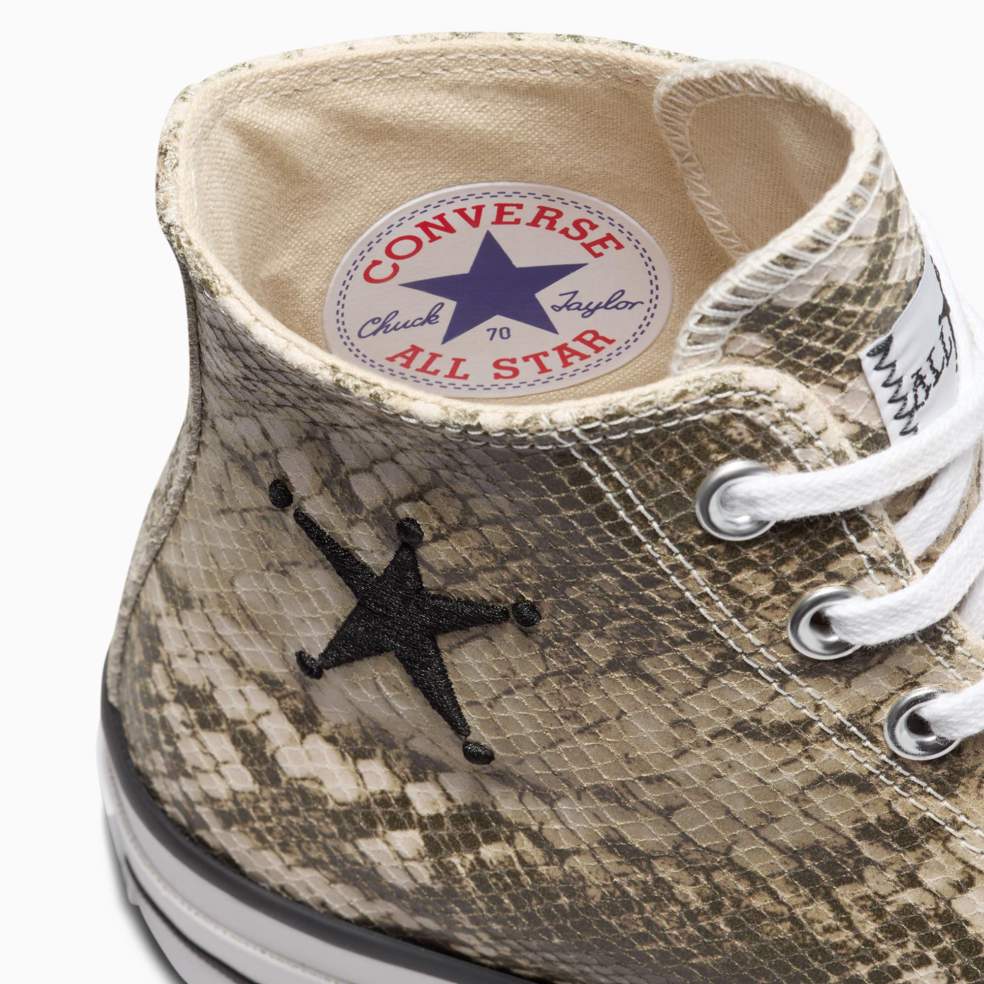 Converse x Stüssy Chuck 70 Unisex Bej Deri Sneaker
