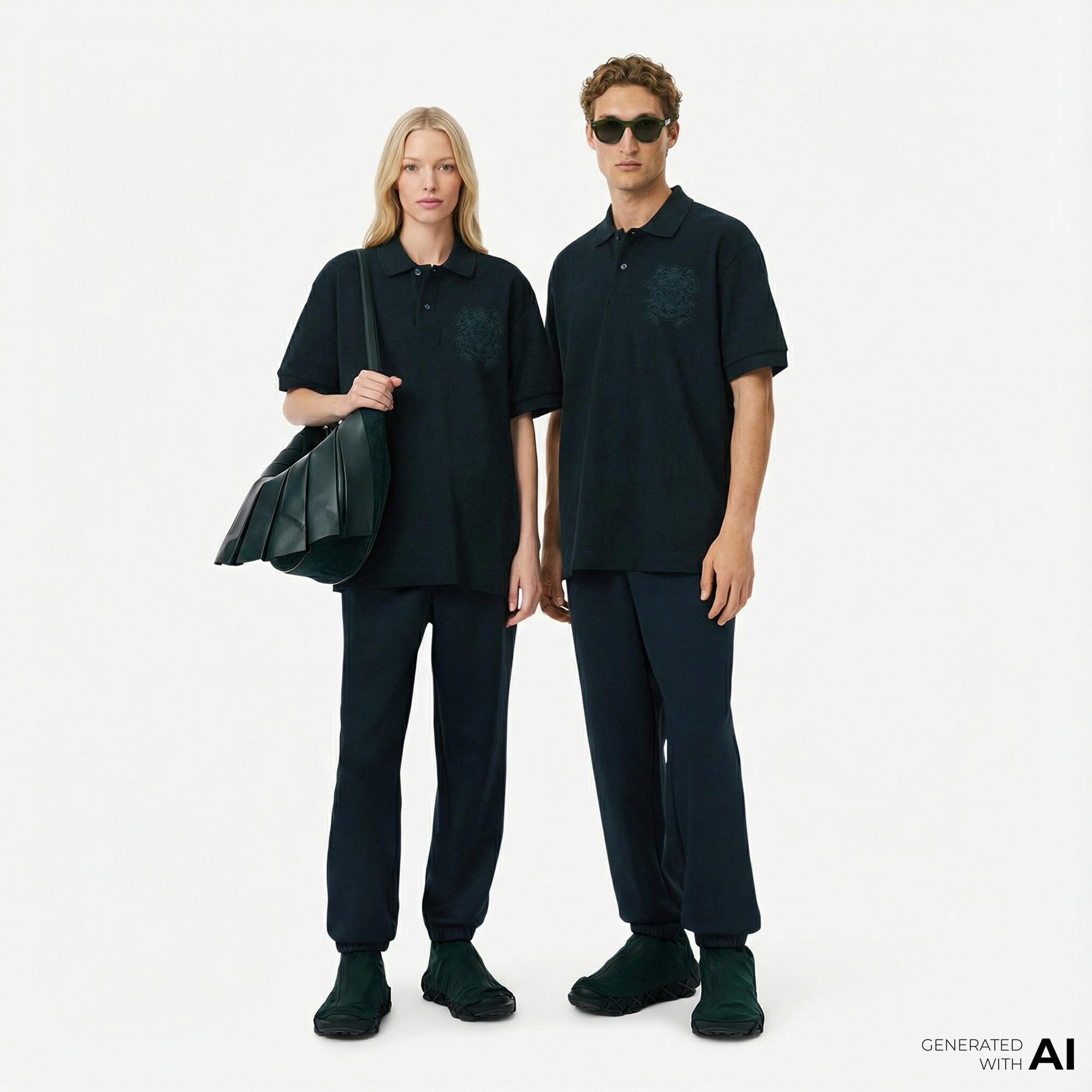 Lacoste Runway Unisex Loose Fit Koyu Yeşil Eşofman Altı