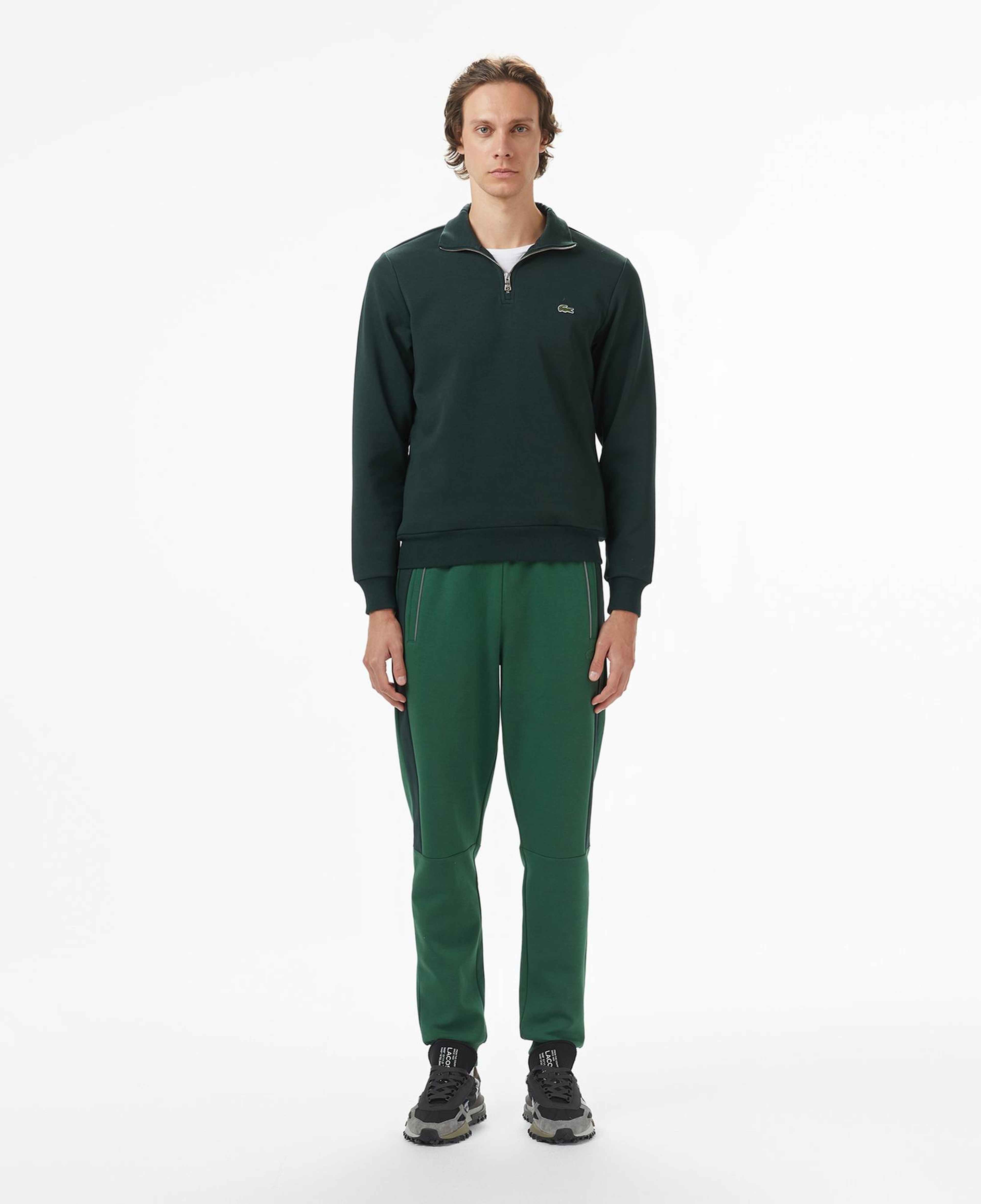 Lacoste Erkek Classic Fit Yarım Fermuarlı Yeşil Sweatshirt
