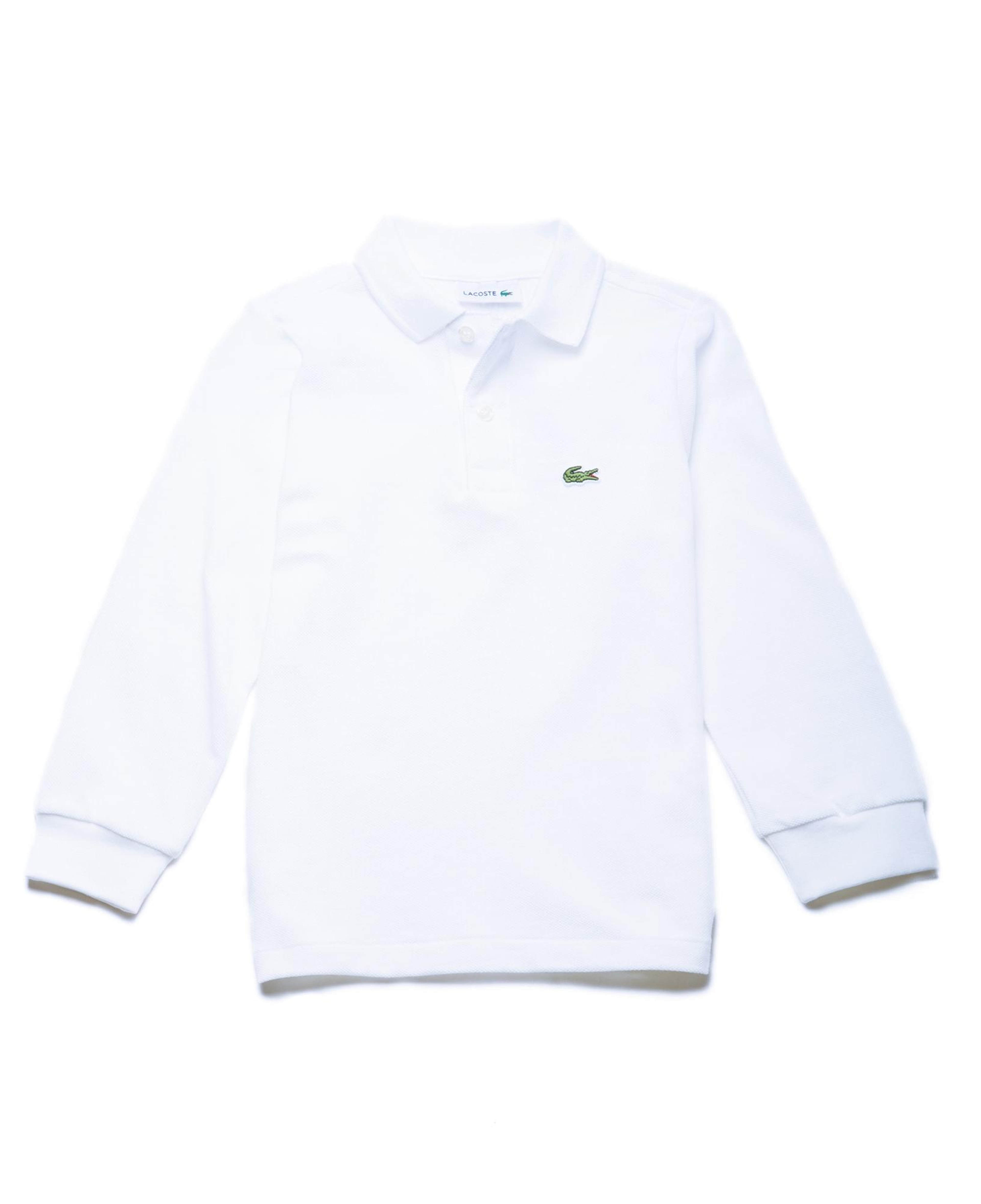 Lacoste Erkek Çocuk Regular Fit Uzun Kollu Beyaz Polo