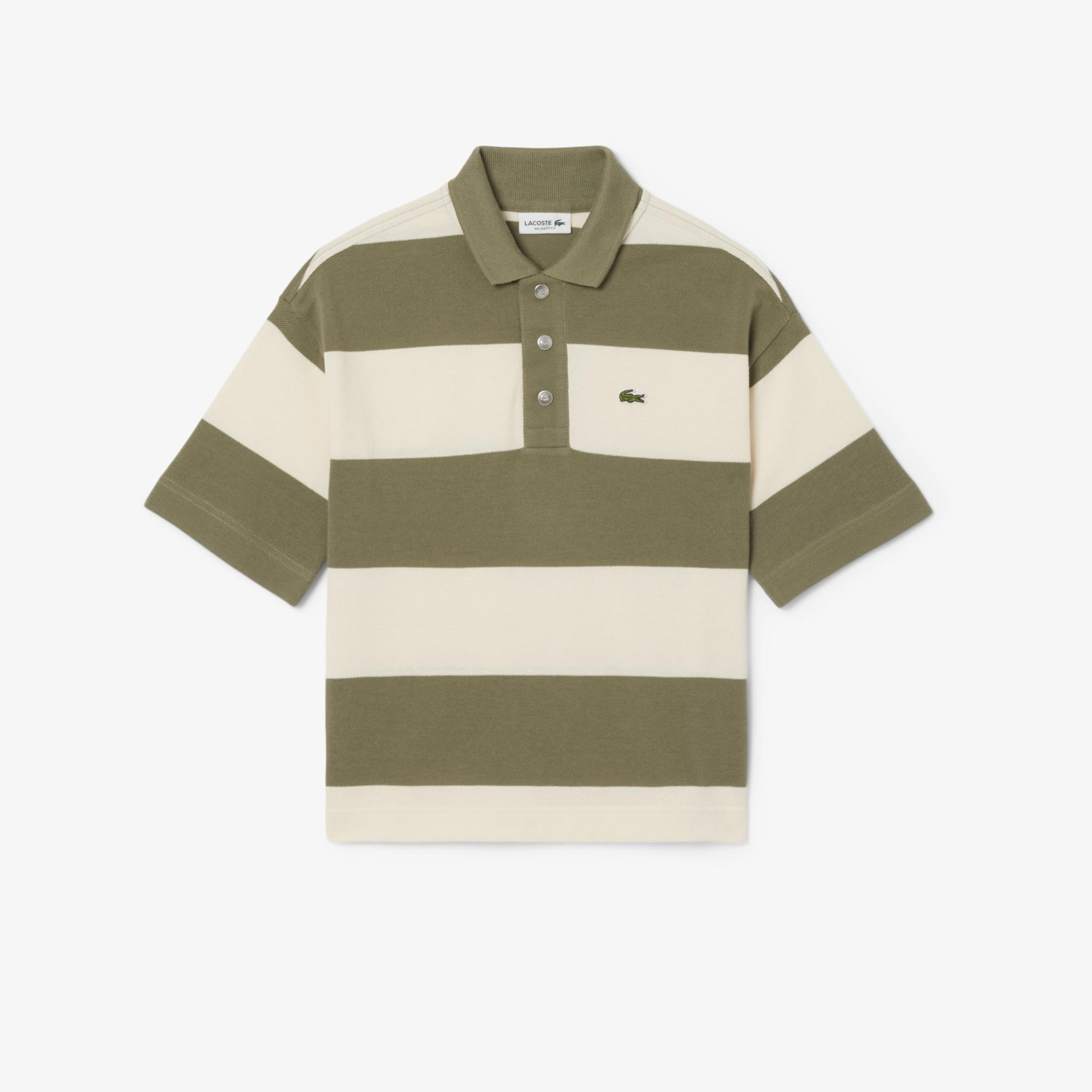 Lacoste Çocuk Çizgili Beyaz Polo