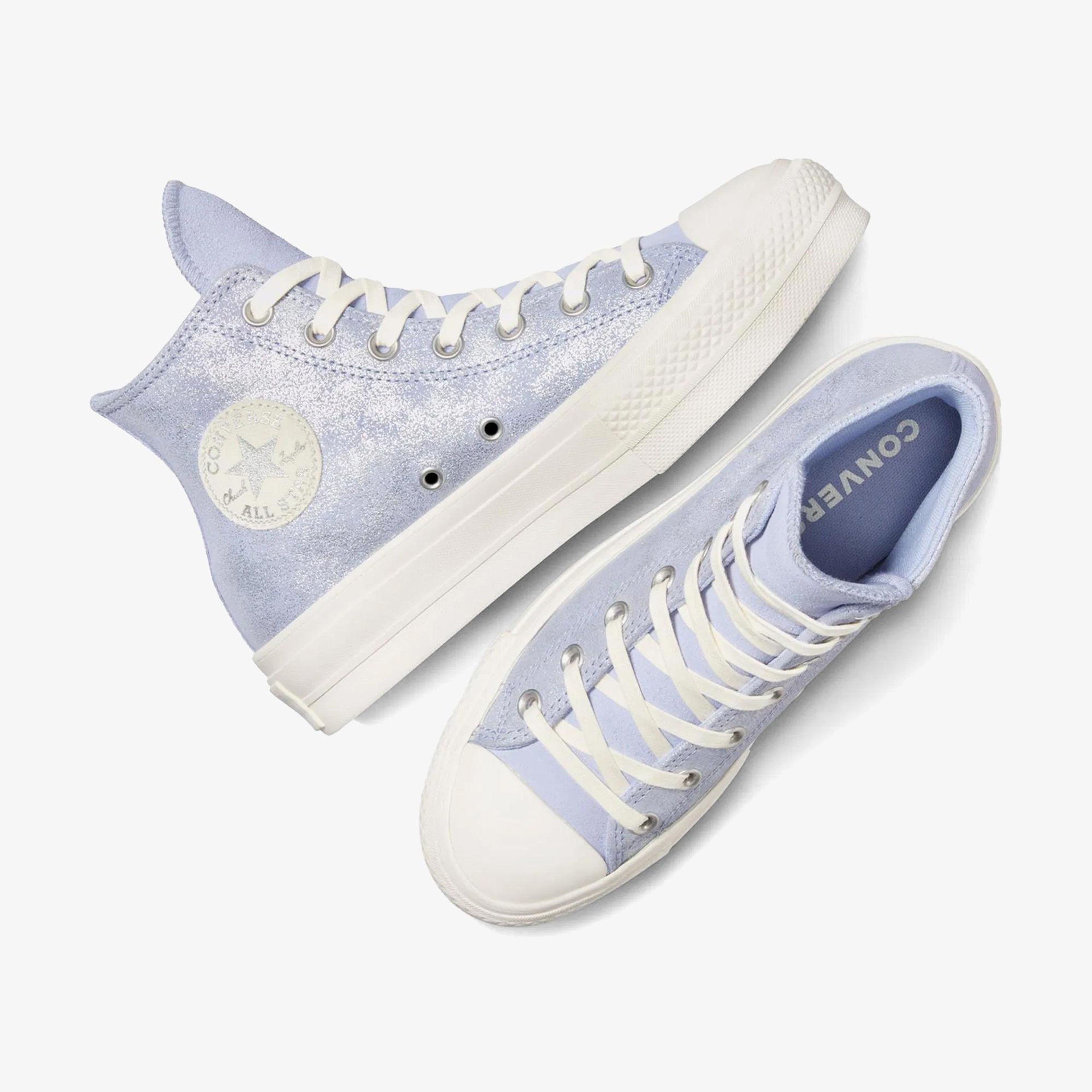 Converse Chuck Taylor All Star Lift Kadın Lila Süet Platform Sneaker