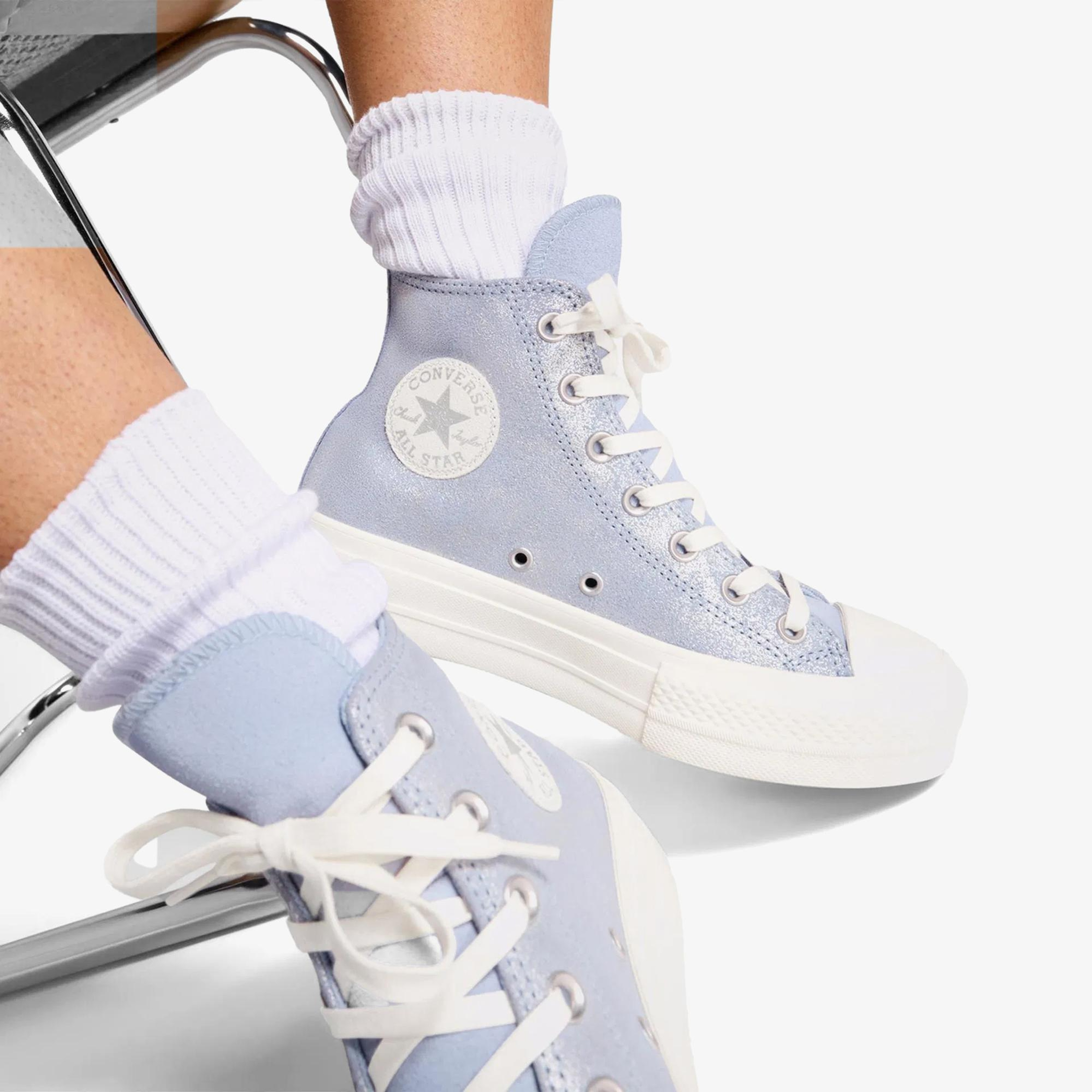 Converse Chuck Taylor All Star Lift Kadın Lila Süet Platform Sneaker