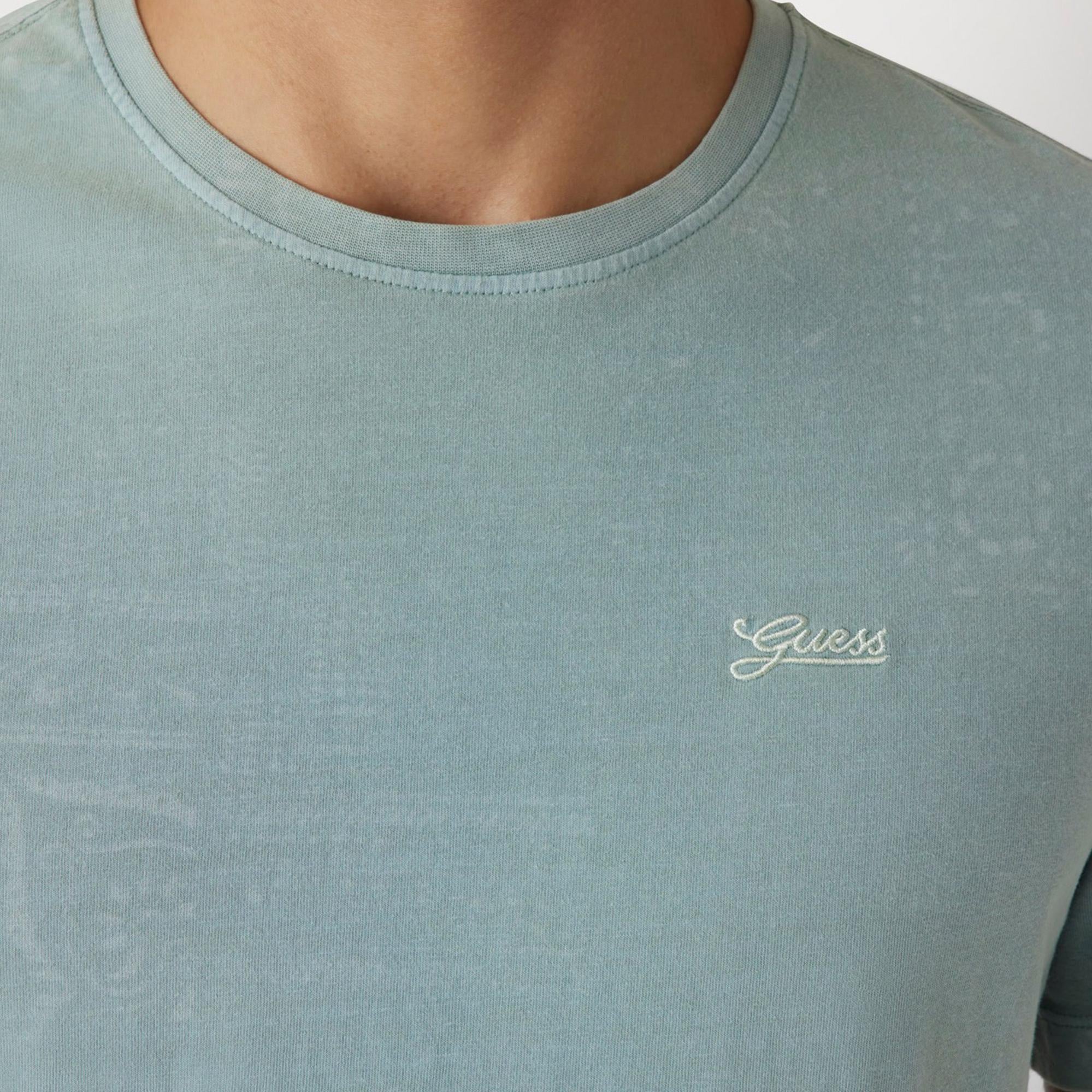 Guess Lasered Organic Stream Erkek Gri T-Shirt