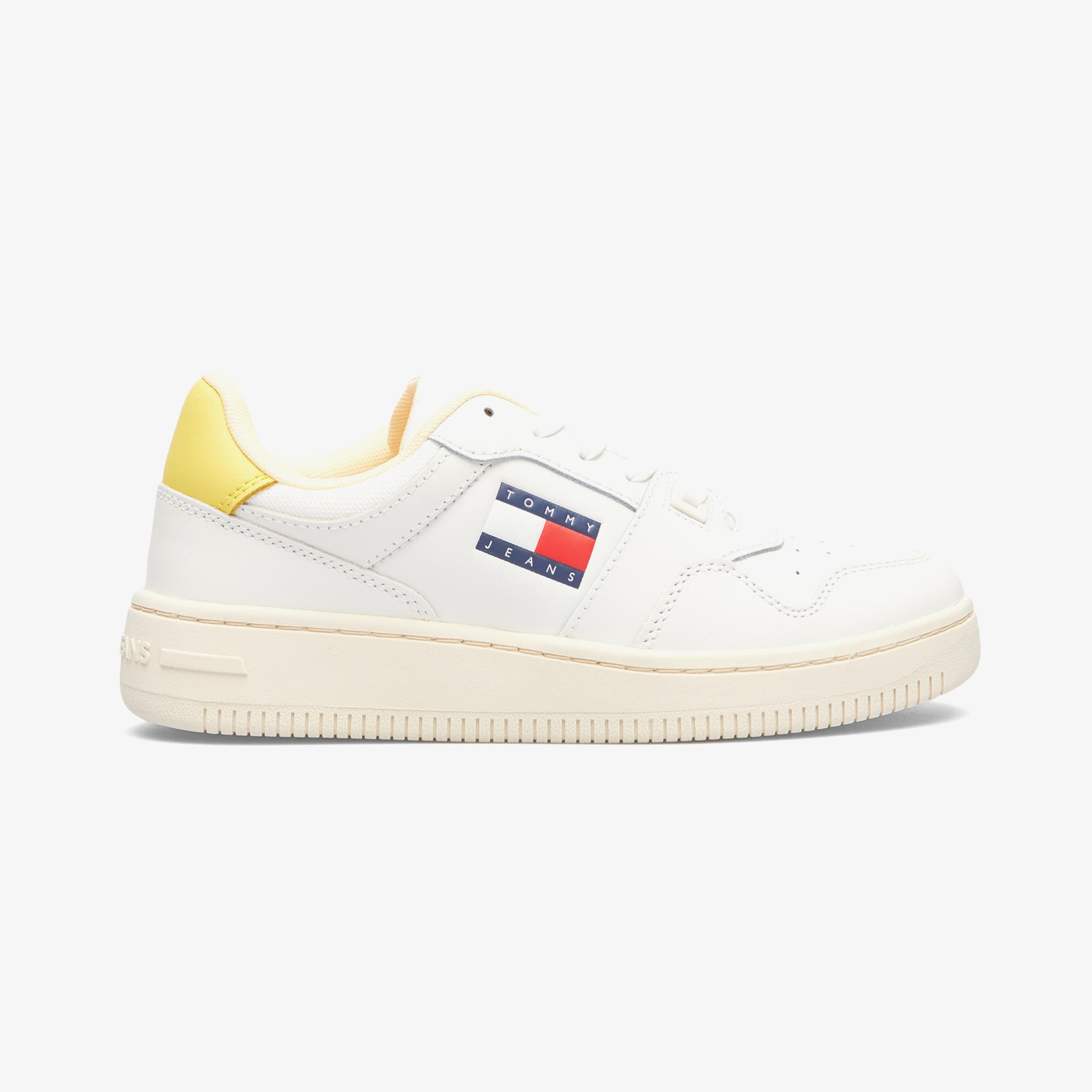 Tommy Hilfiger Retro Basket Kadın Beyaz Sneaker