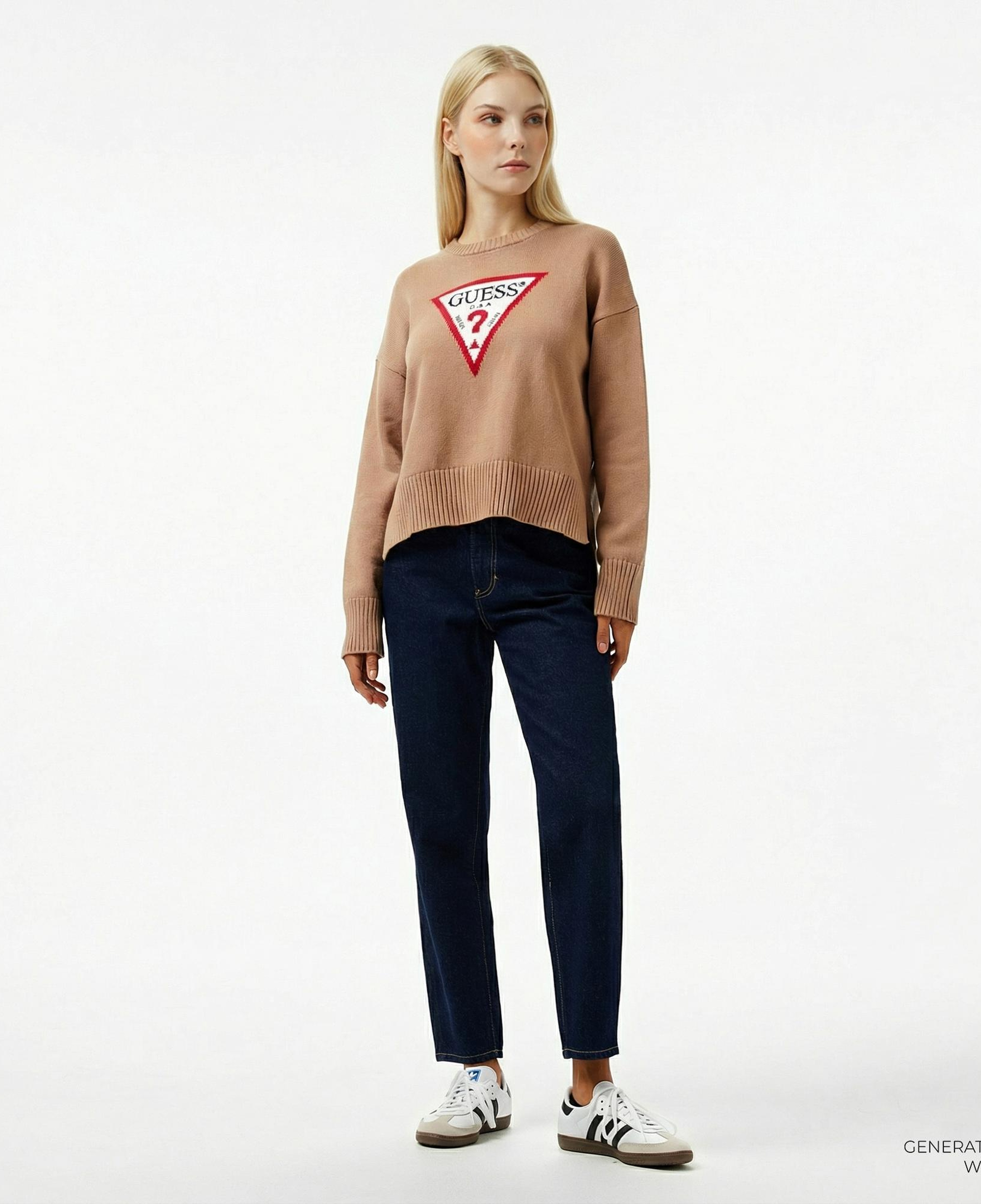 Guess G06 Mom Kadın Mavi Jean