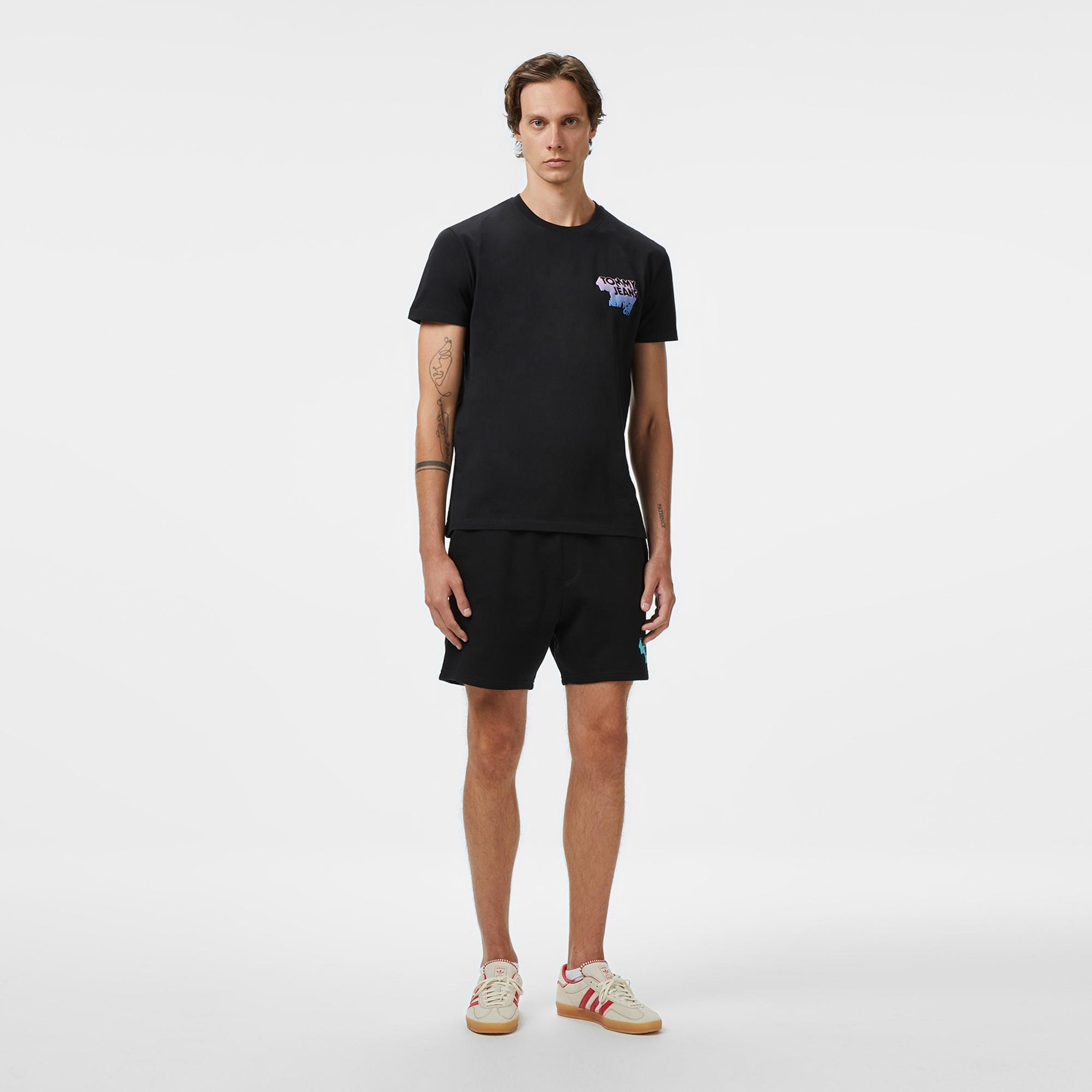 Tommy Jeans Relax Stack Logo Erkek Siyah Şort