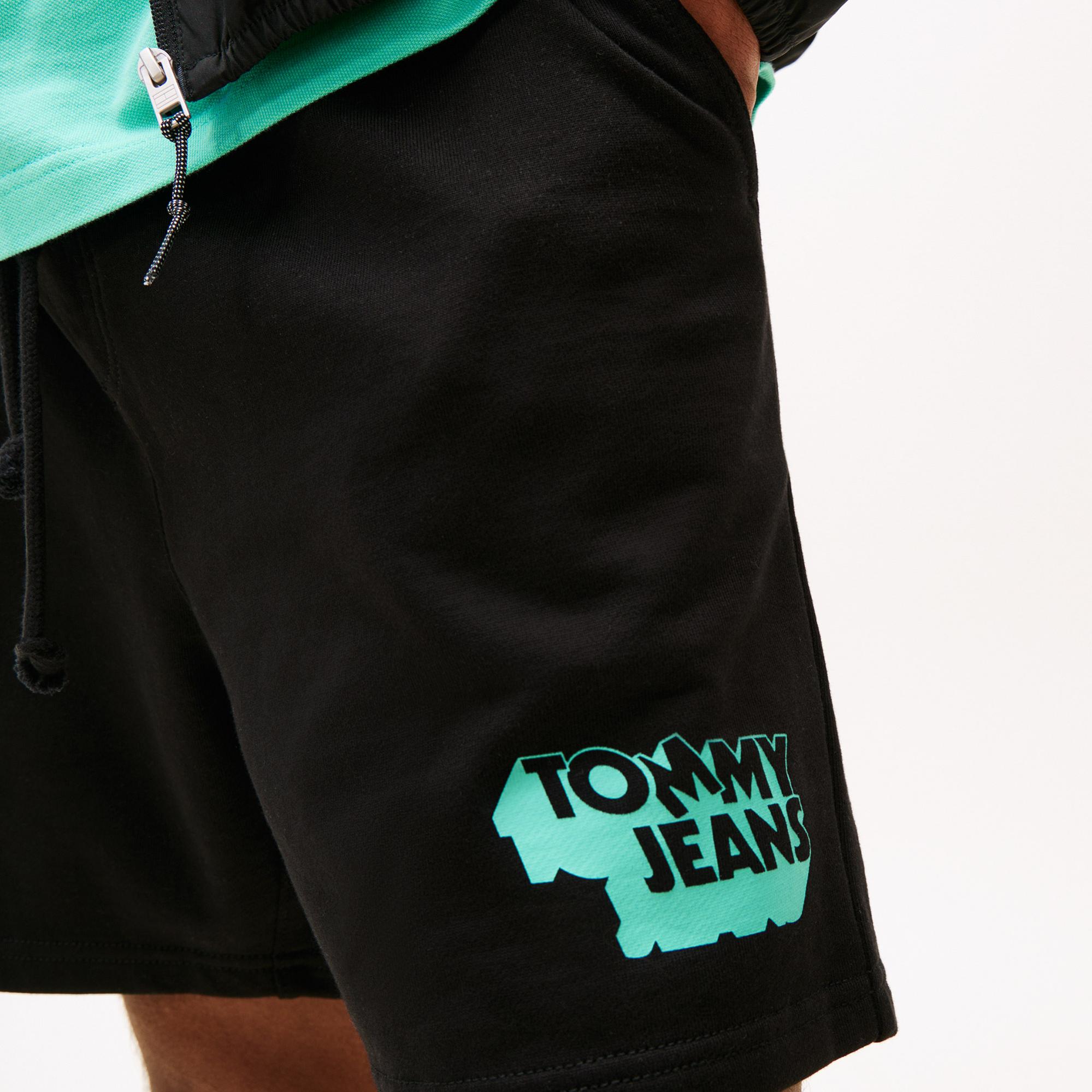 Tommy Jeans Relax Stack Logo Erkek Siyah Şort