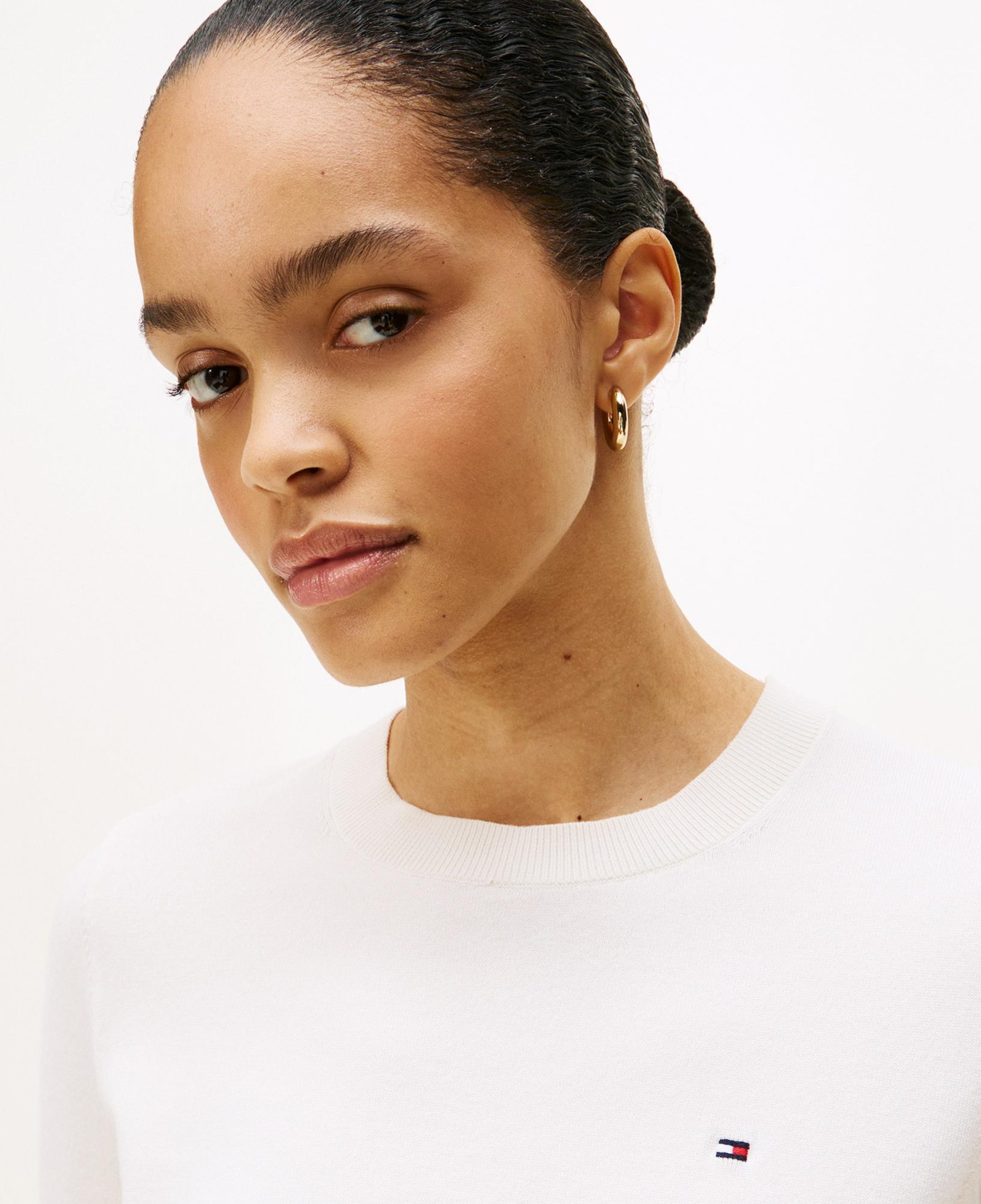 Tommy Hilfiger Stitch Kadın Beyaz Kazak