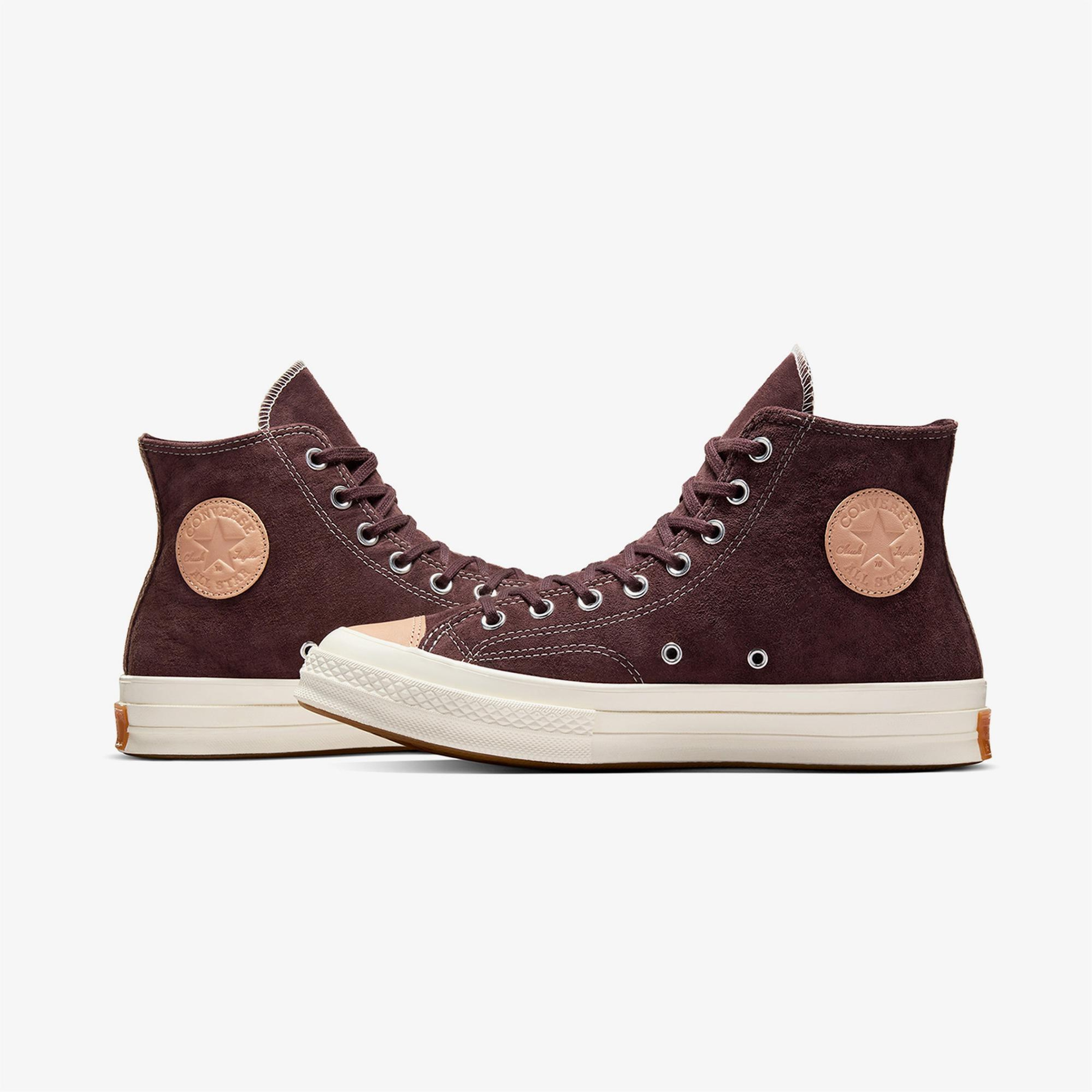 Converse Chuck 70 Taylored Lux Unisex Kahverengi Deri Sneaker