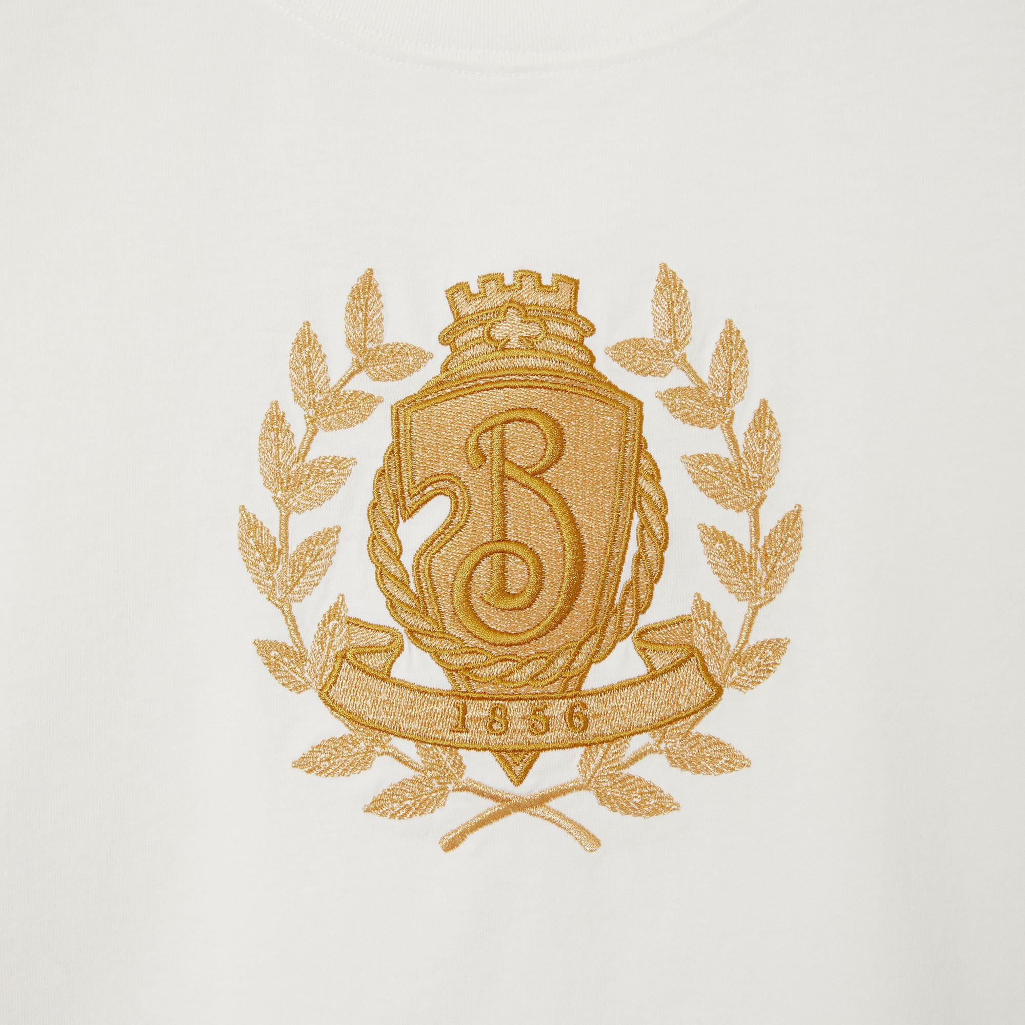 Burberry Sic Crest Cotton Erkek Beyaz T-Shirt