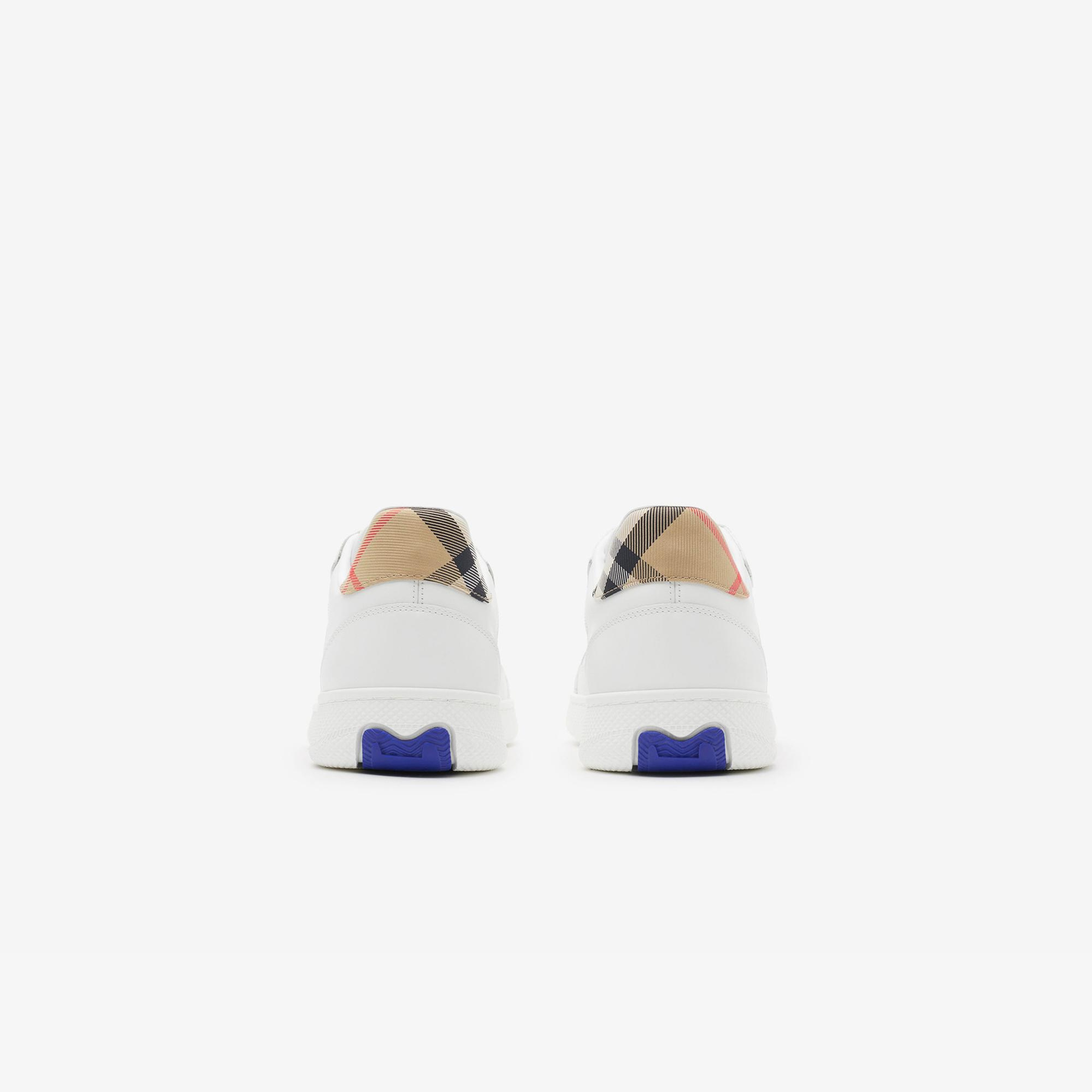 Burberry Mix Leather And Terrace Kadın Beyaz Sneaker