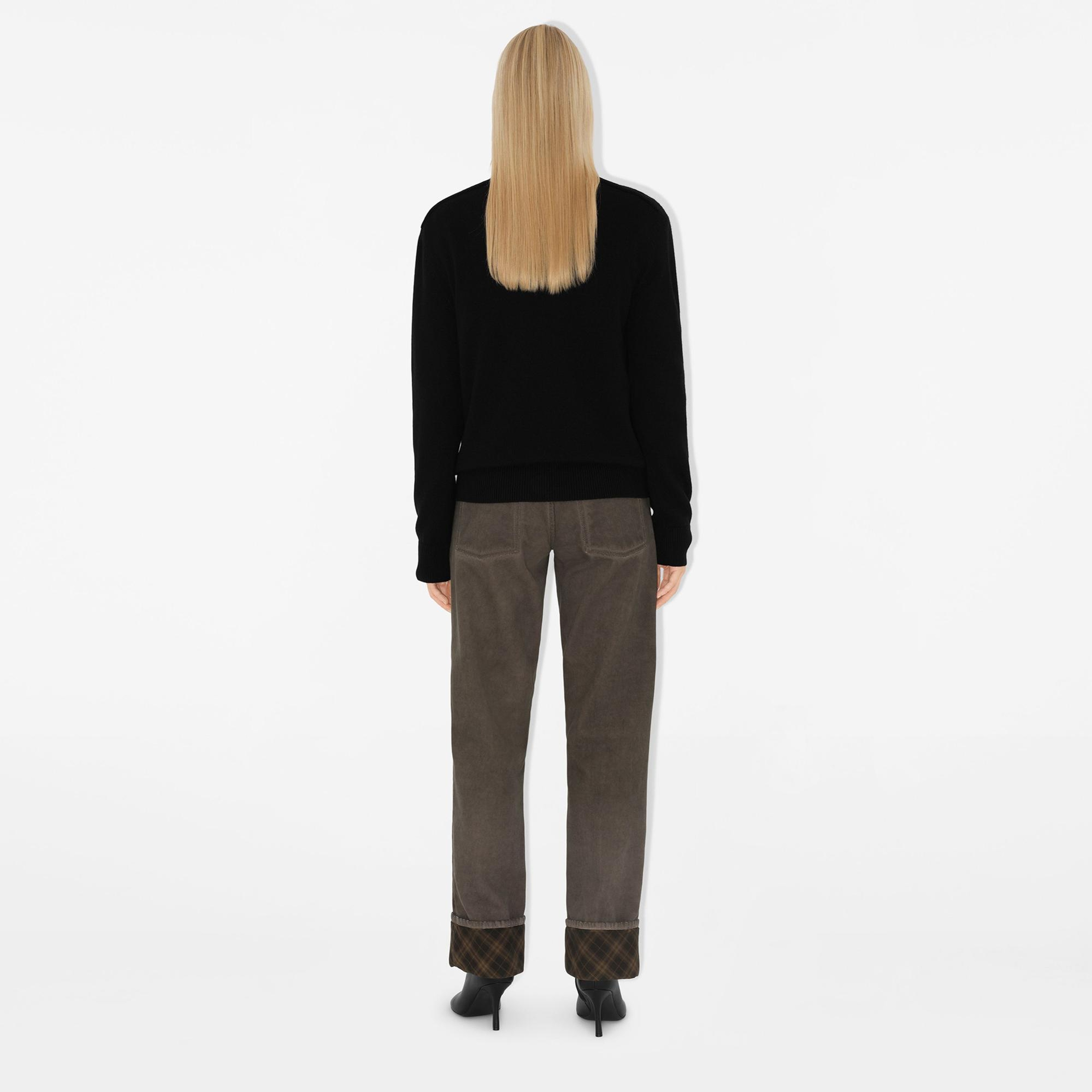 Burberry Smt Label Wool Kadın Siyah Kazak