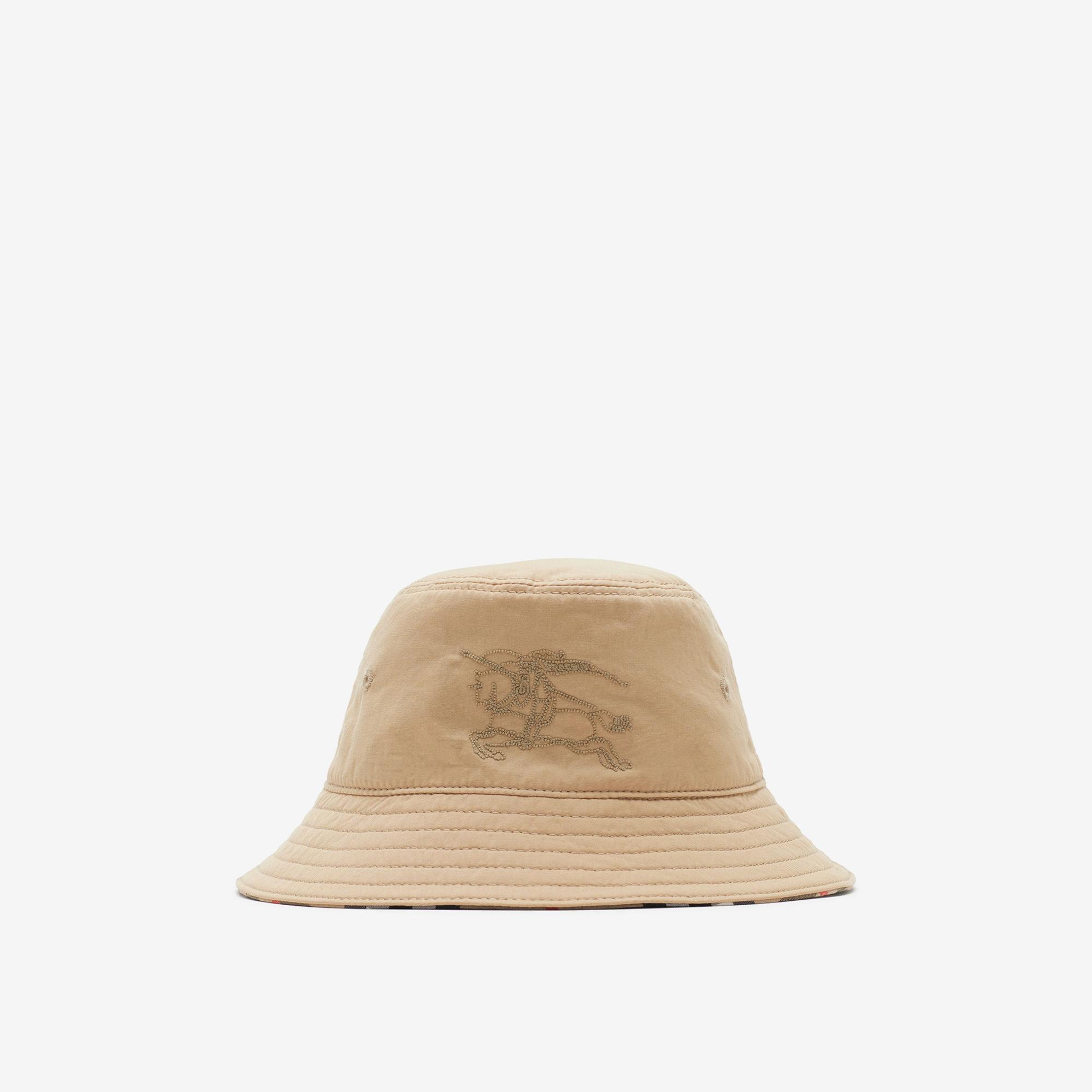 Burberry Reversible Pamuklu Bucket Çocuk Bej Şapka