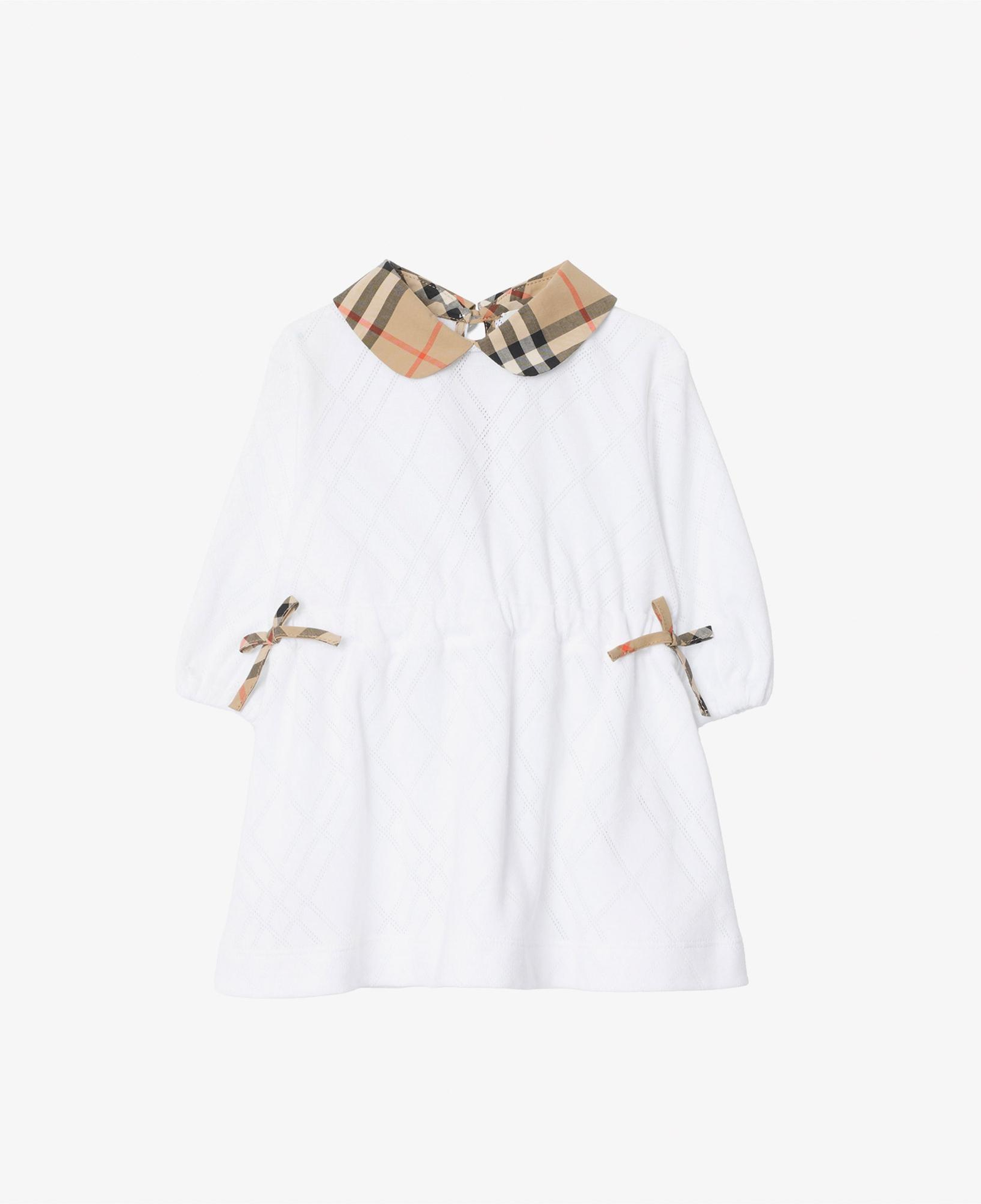 Burberry Draya Çocuk Beyaz Elbise