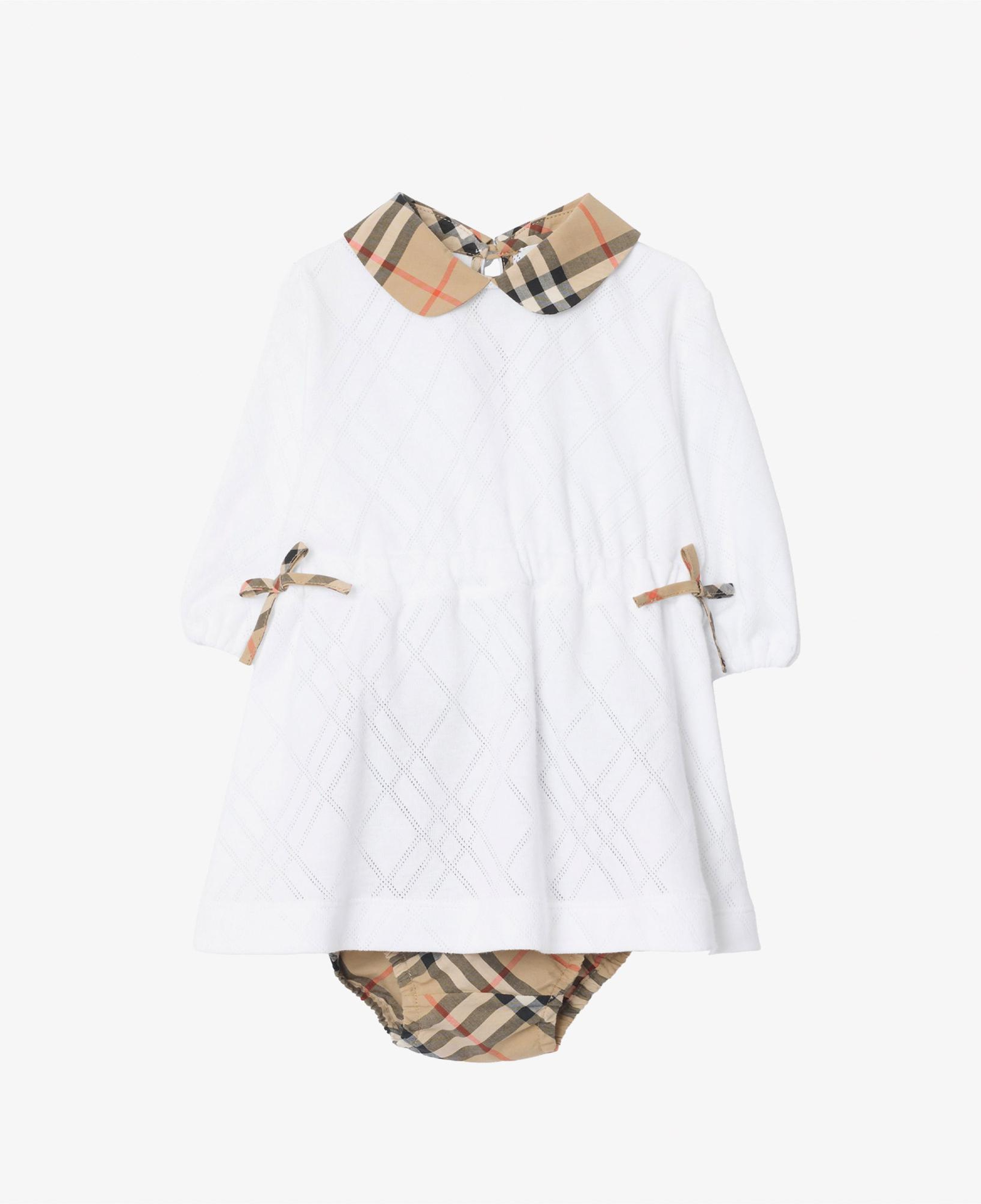 Burberry Draya Çocuk Beyaz Elbise