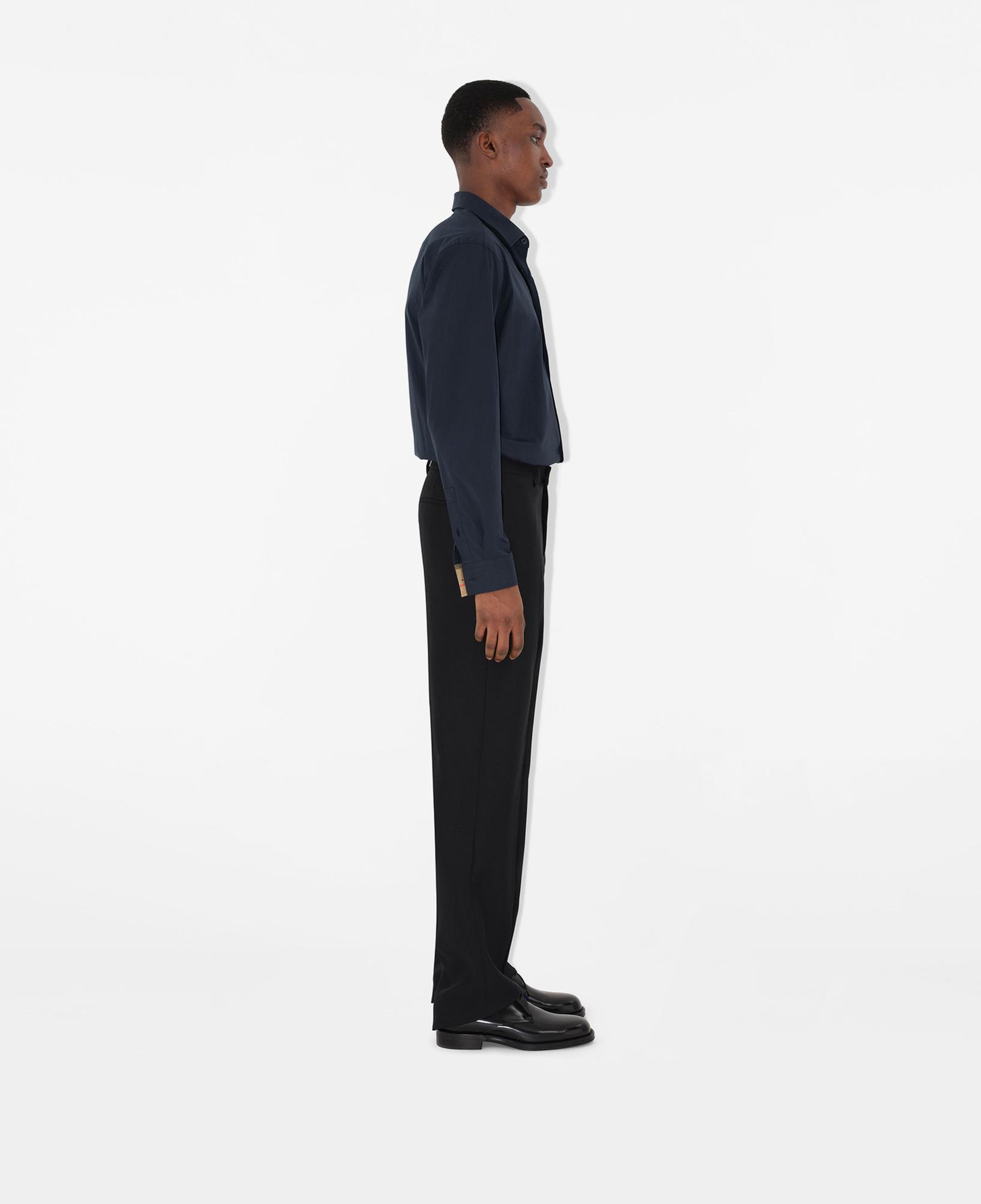 Burberry Stretch Pamuklu Erkek Lacivert Gömlek