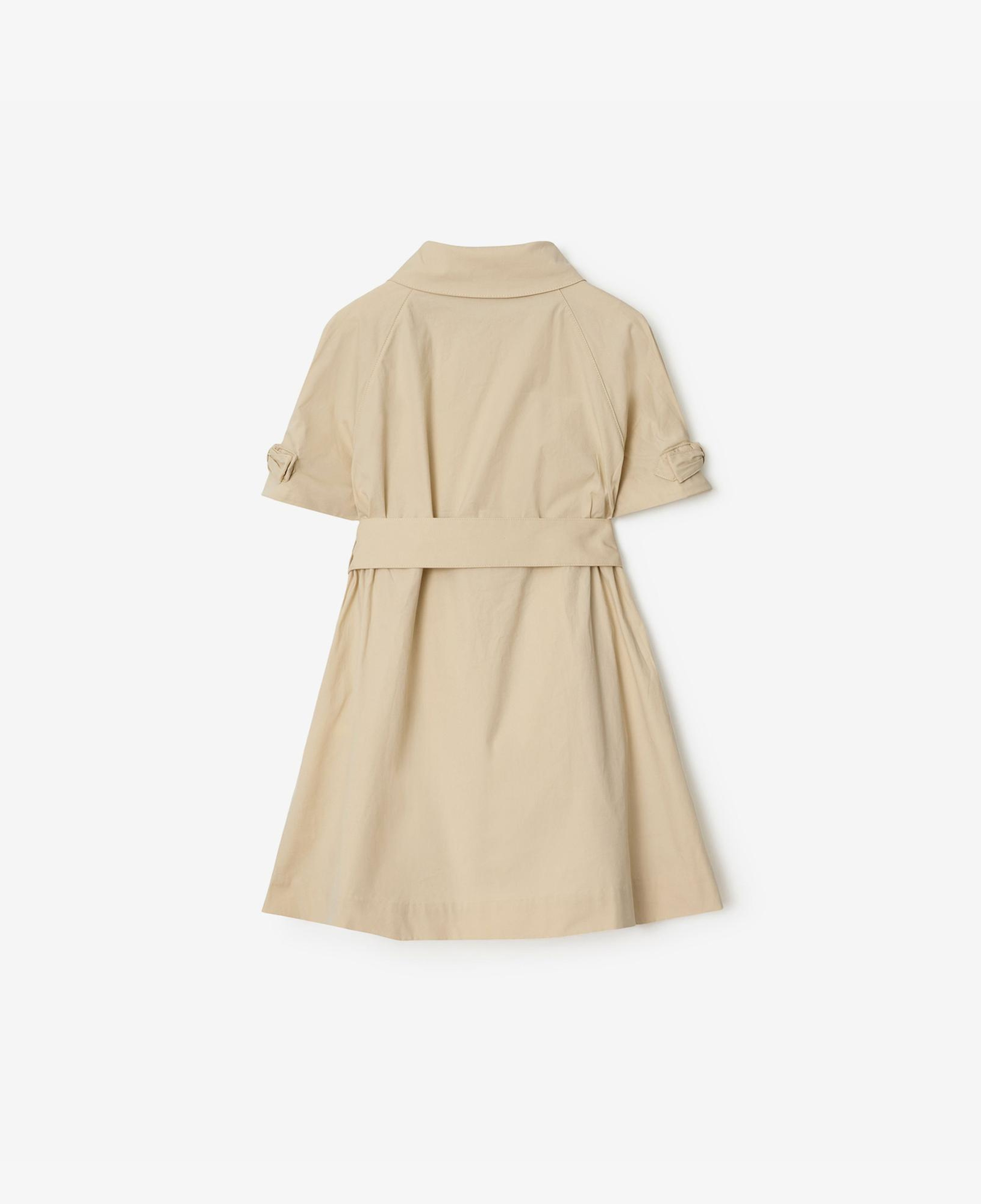 Burberry Chloe Bow Stretch Cotton Trench Çocuk Bej Elbise