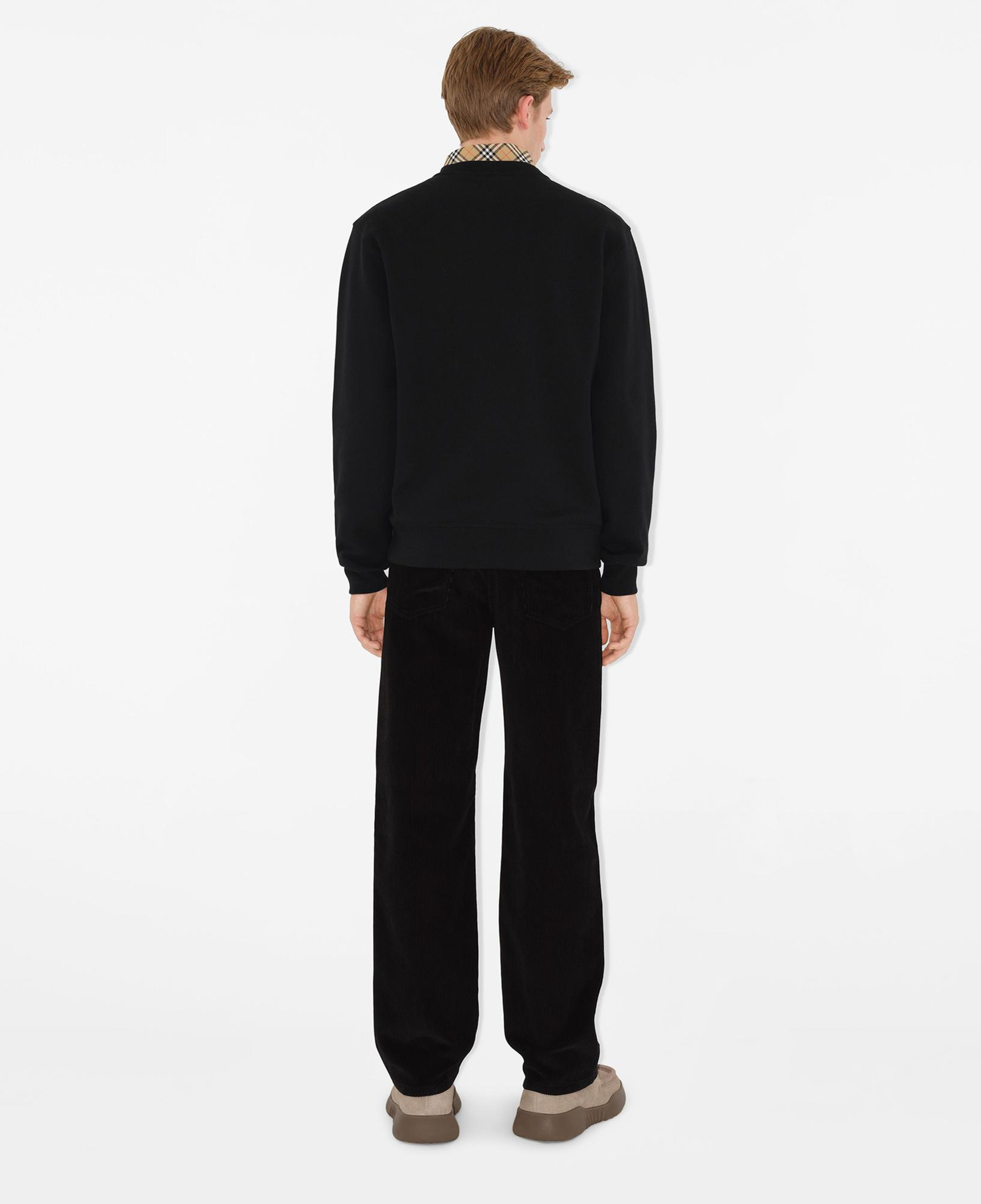 Burberry For Label Cotton Erkek Siyah Sweatshirt